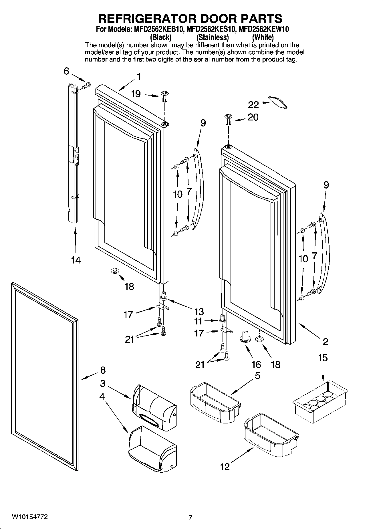 04 - REFRIGERATOR DOOR PARTS