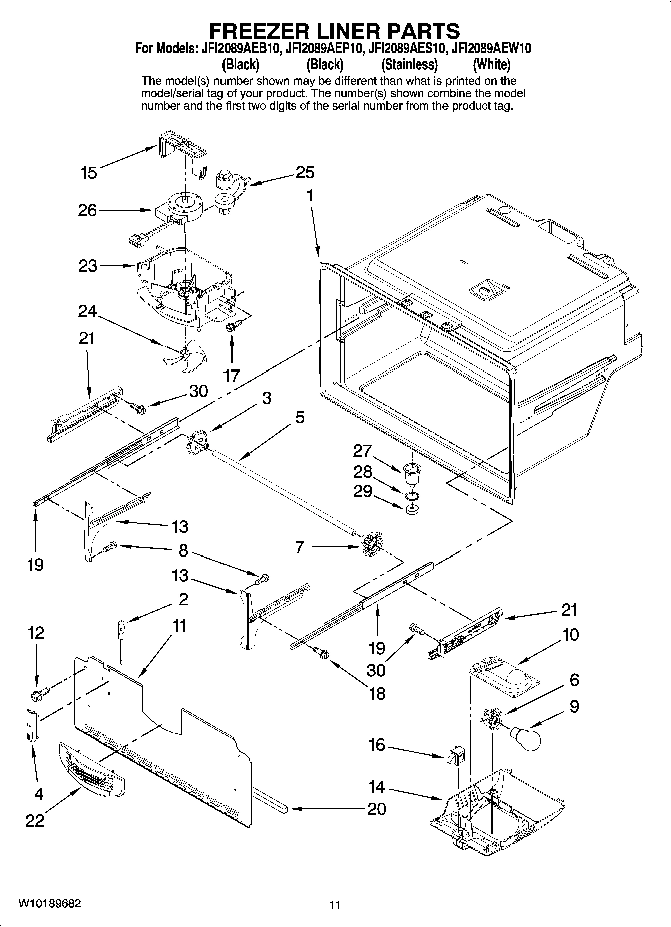 06 - FREEZER LINER PARTS