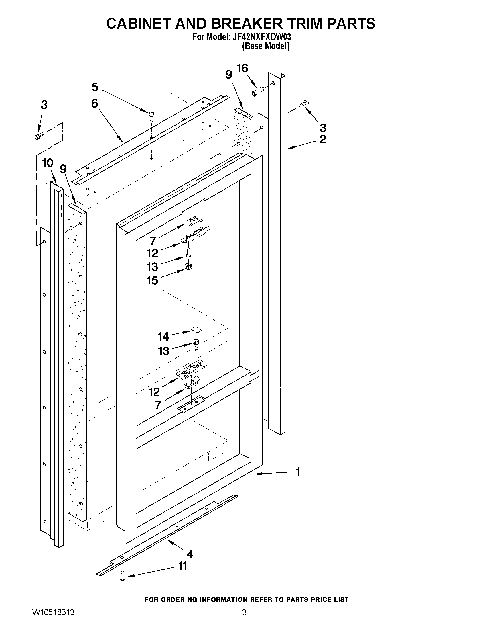 02 - CABINET AND BREAKER TRIM PARTS