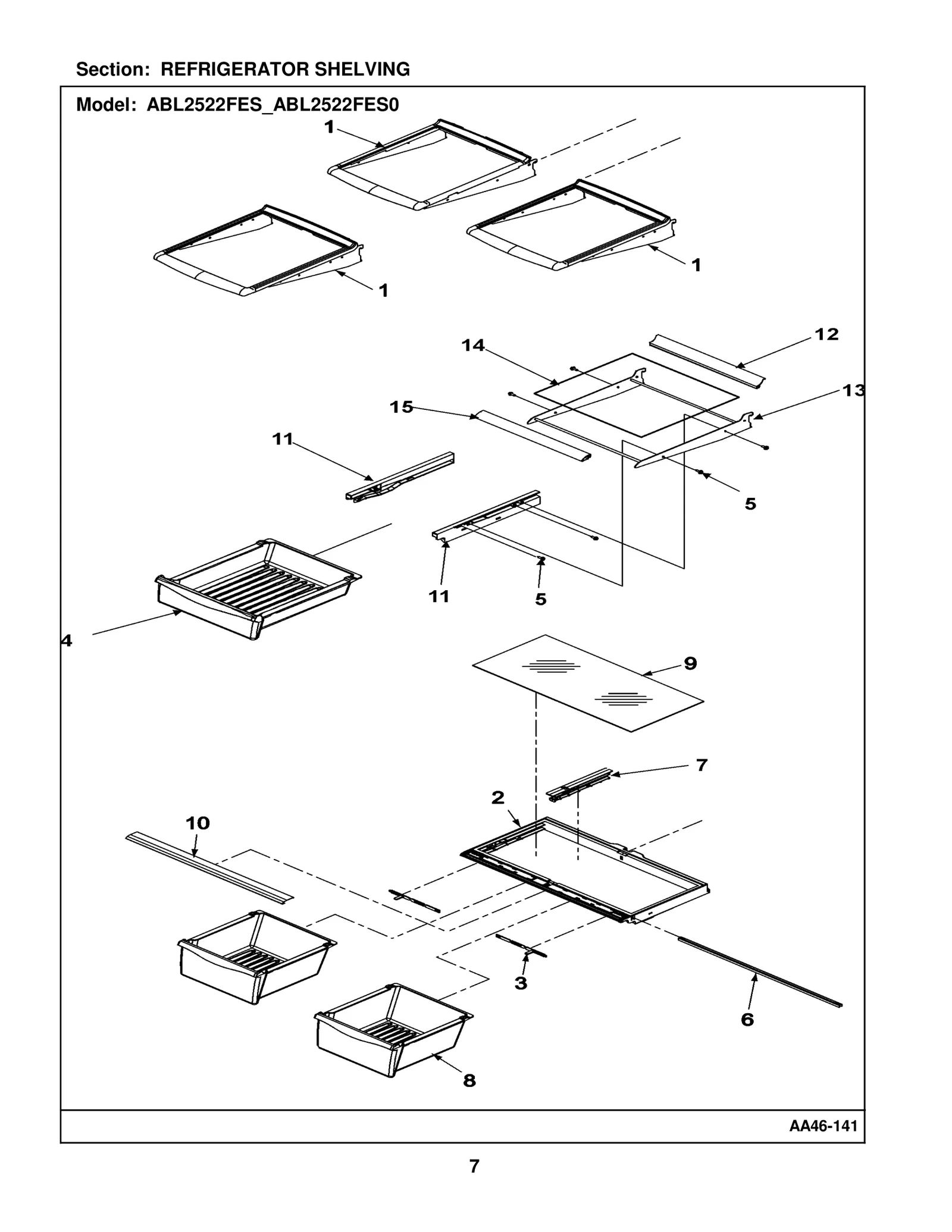 REFRIGERATOR SHELVING