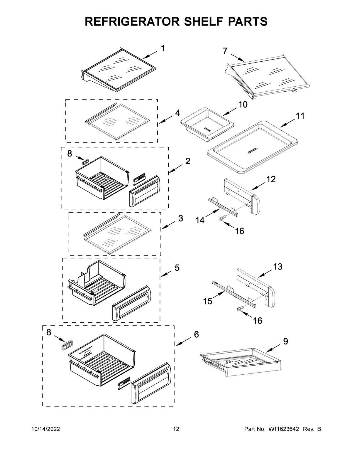 07 - REFRIGERATOR SHELF PARTS