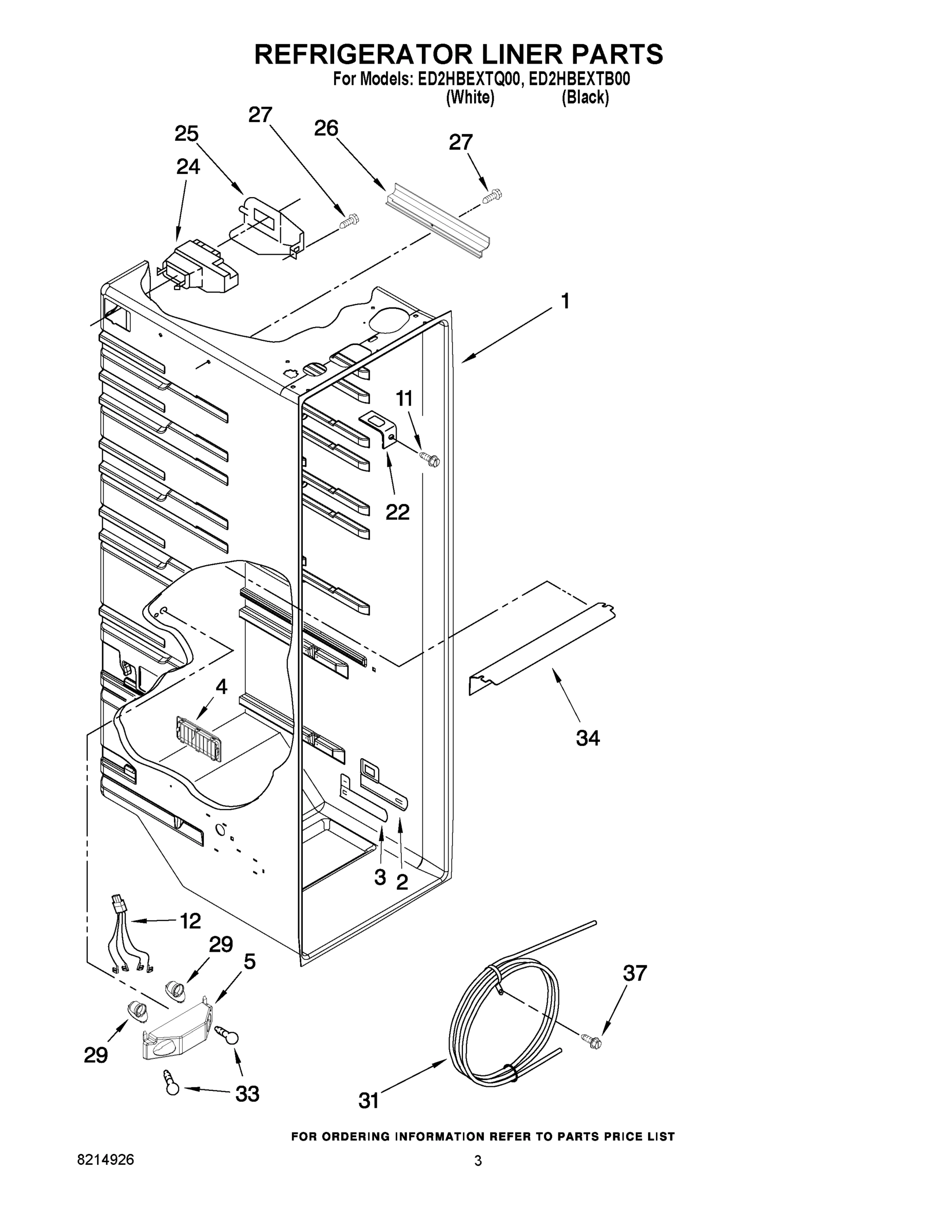 02 - REFRIGERATOR LINER PARTS