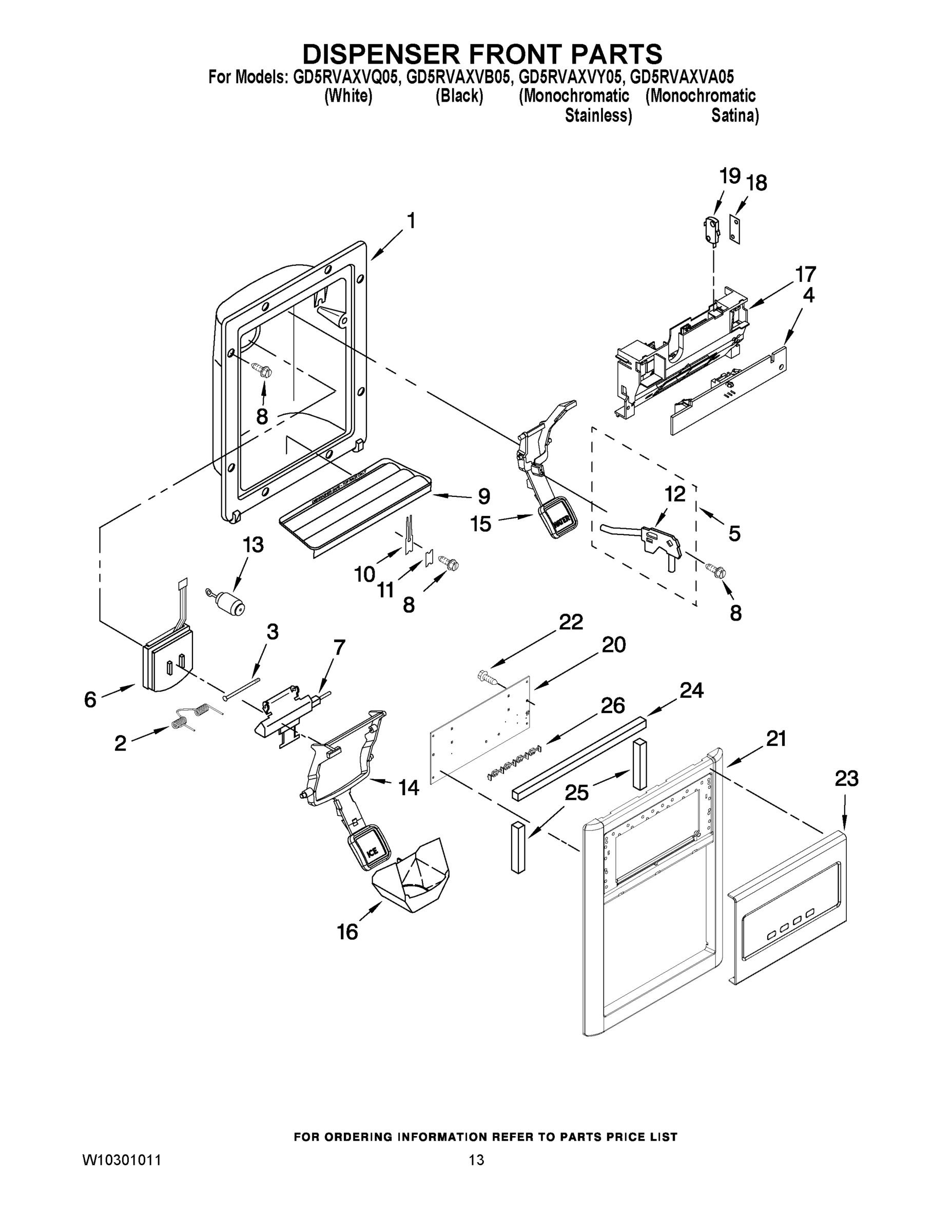 08 - DISPENSER FRONT PARTS