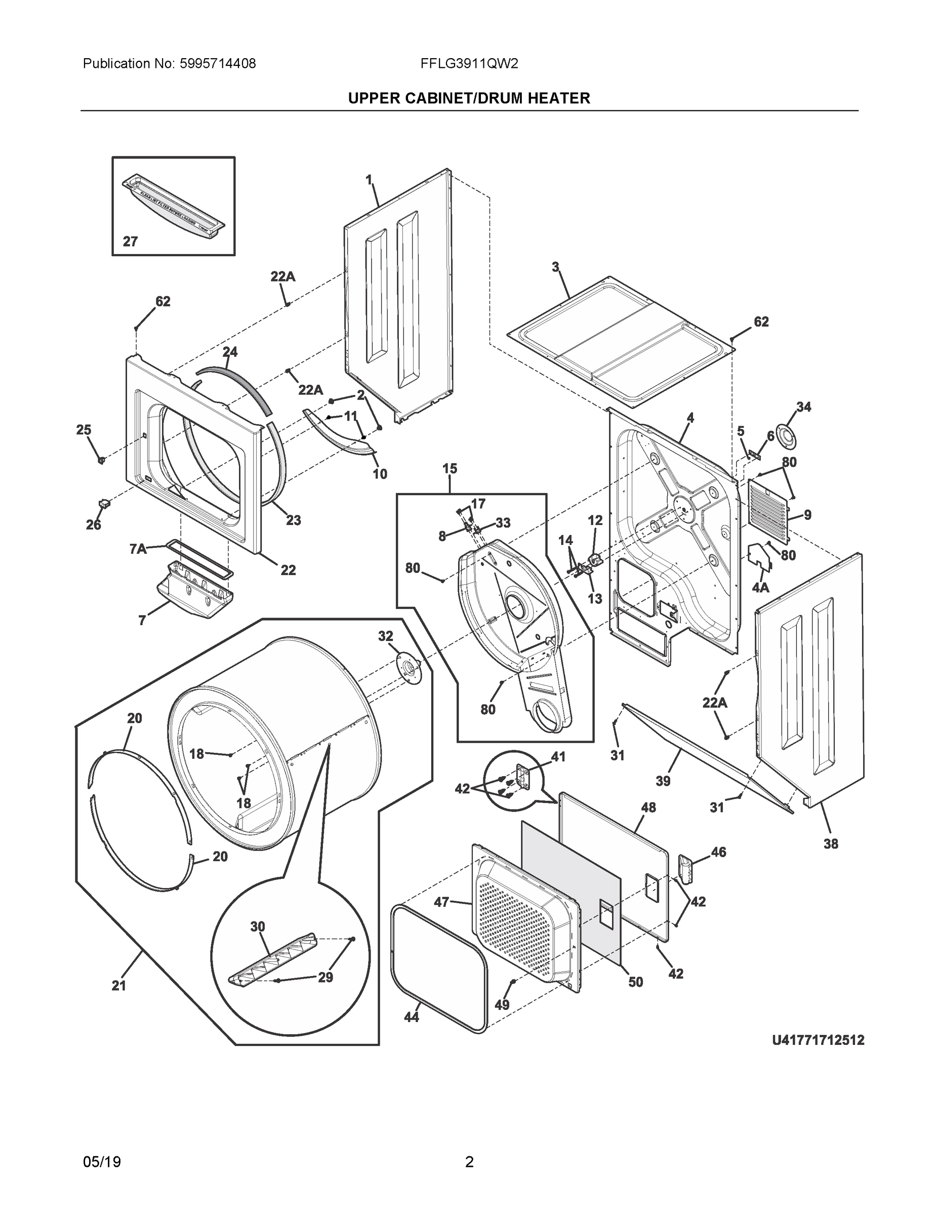 02 - UPPER CABINET/DRUM HEATER