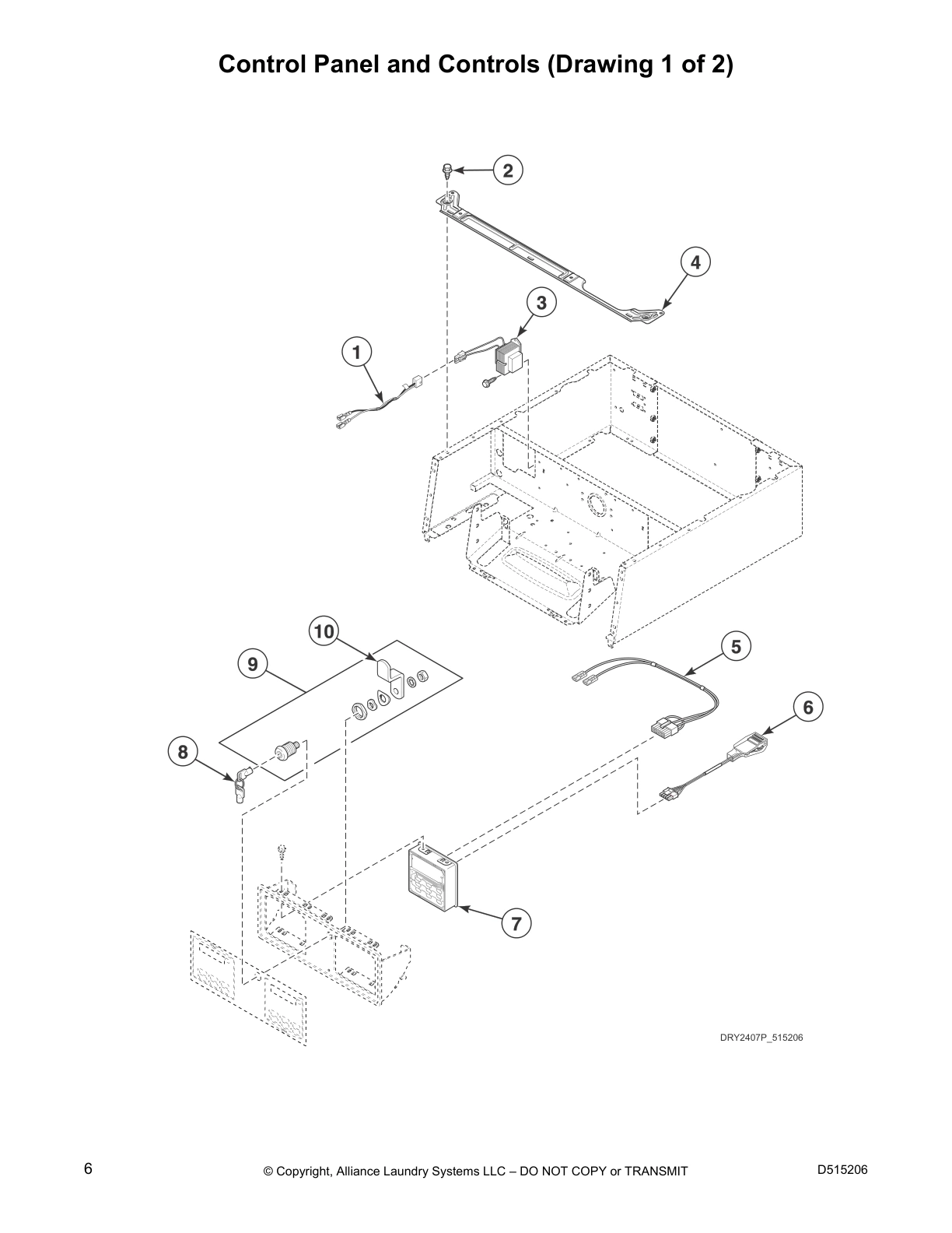 Control Panel and Controls (Drawing 1 of 2)