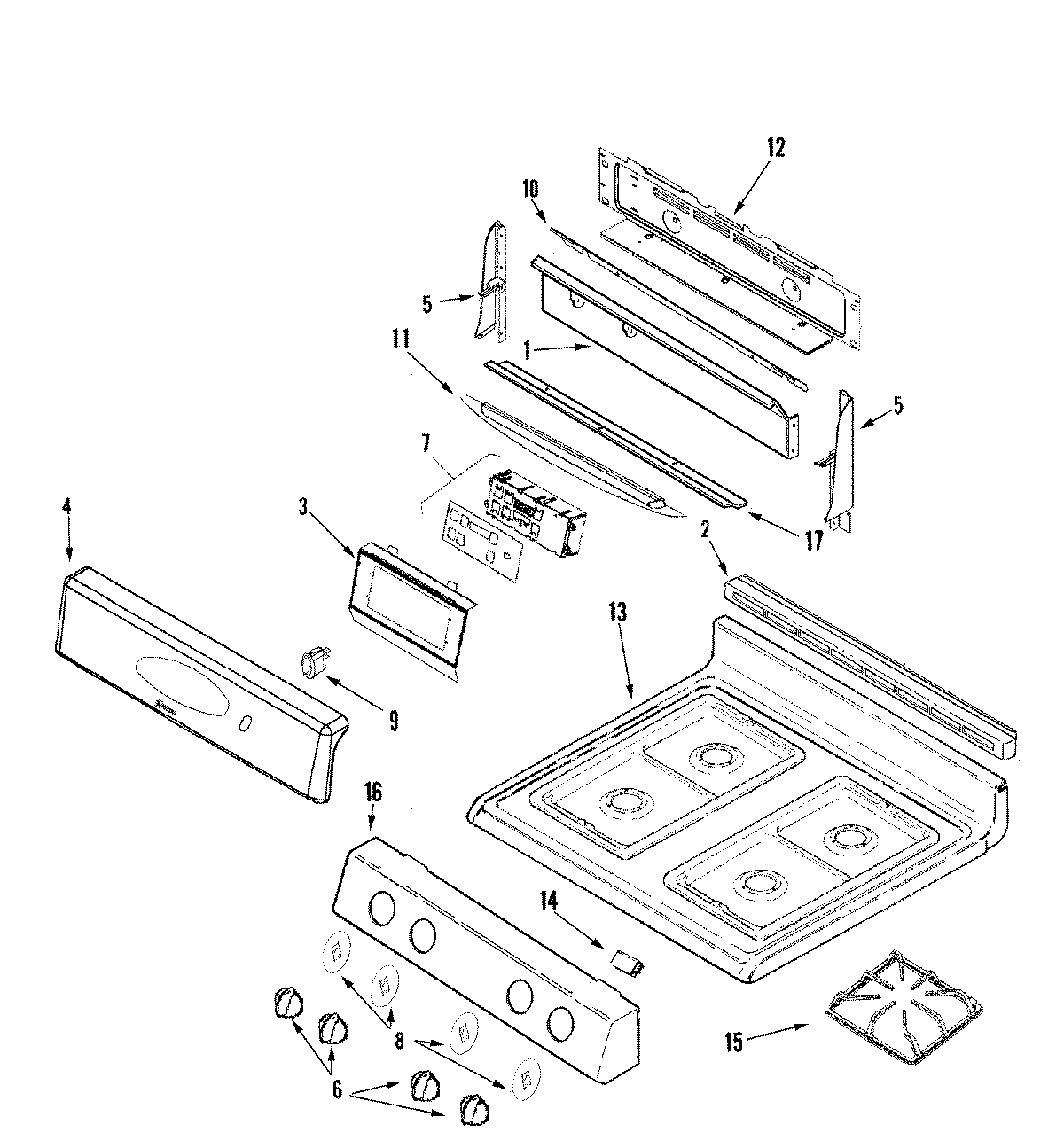 02 - CONTROL PANEL/TOP ASSEMBLY