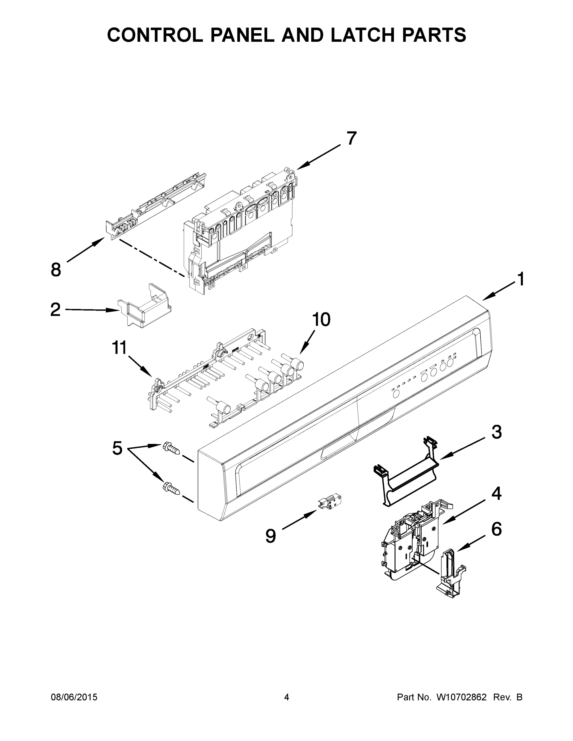 03 - CONTROL PANEL AND LATCH PARTS