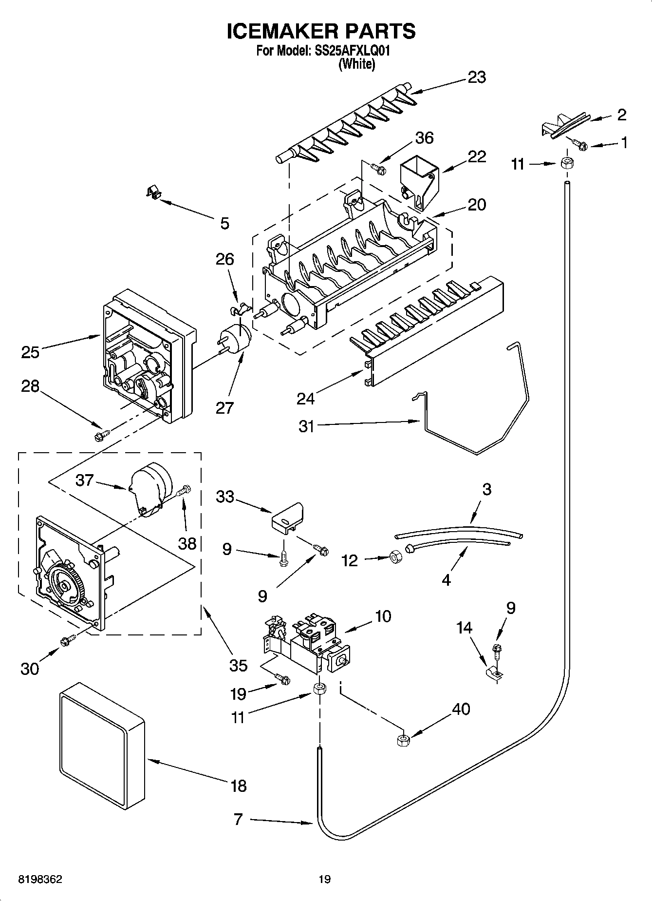 12 - ICEMAKER PARTS, PARTS NOT ILLUSTRATED
