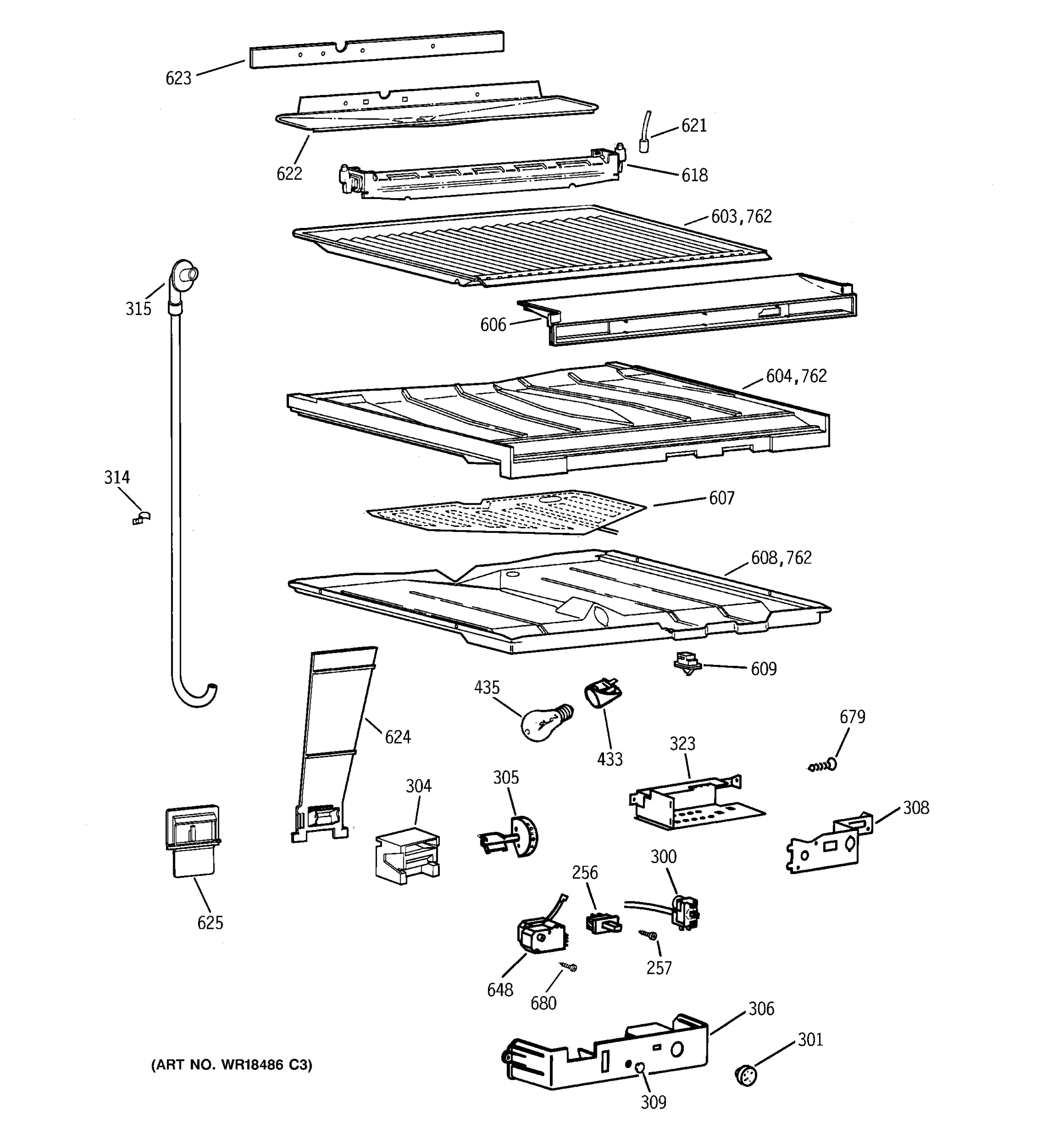 COMPARTMENT SEPARATOR PARTS