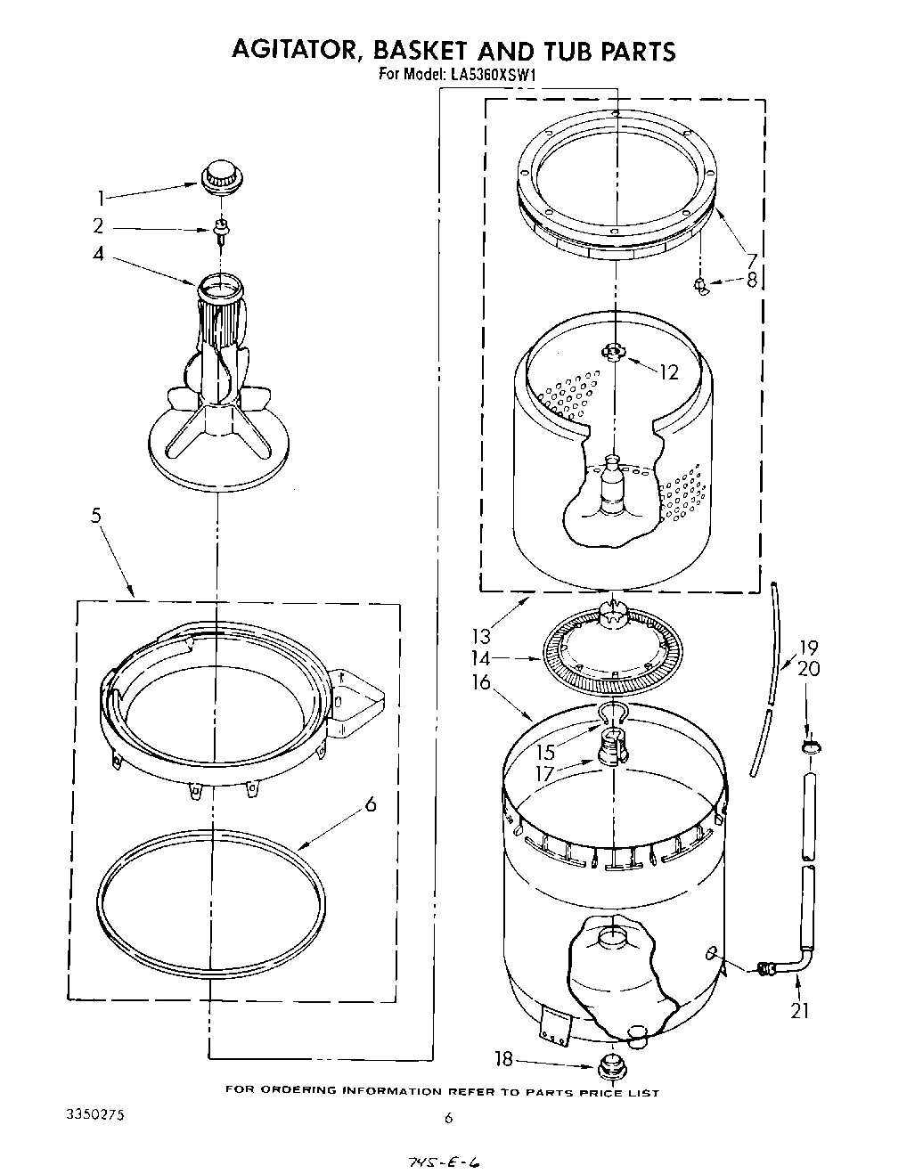 04 - AGITATOR, BASKET AND TUB