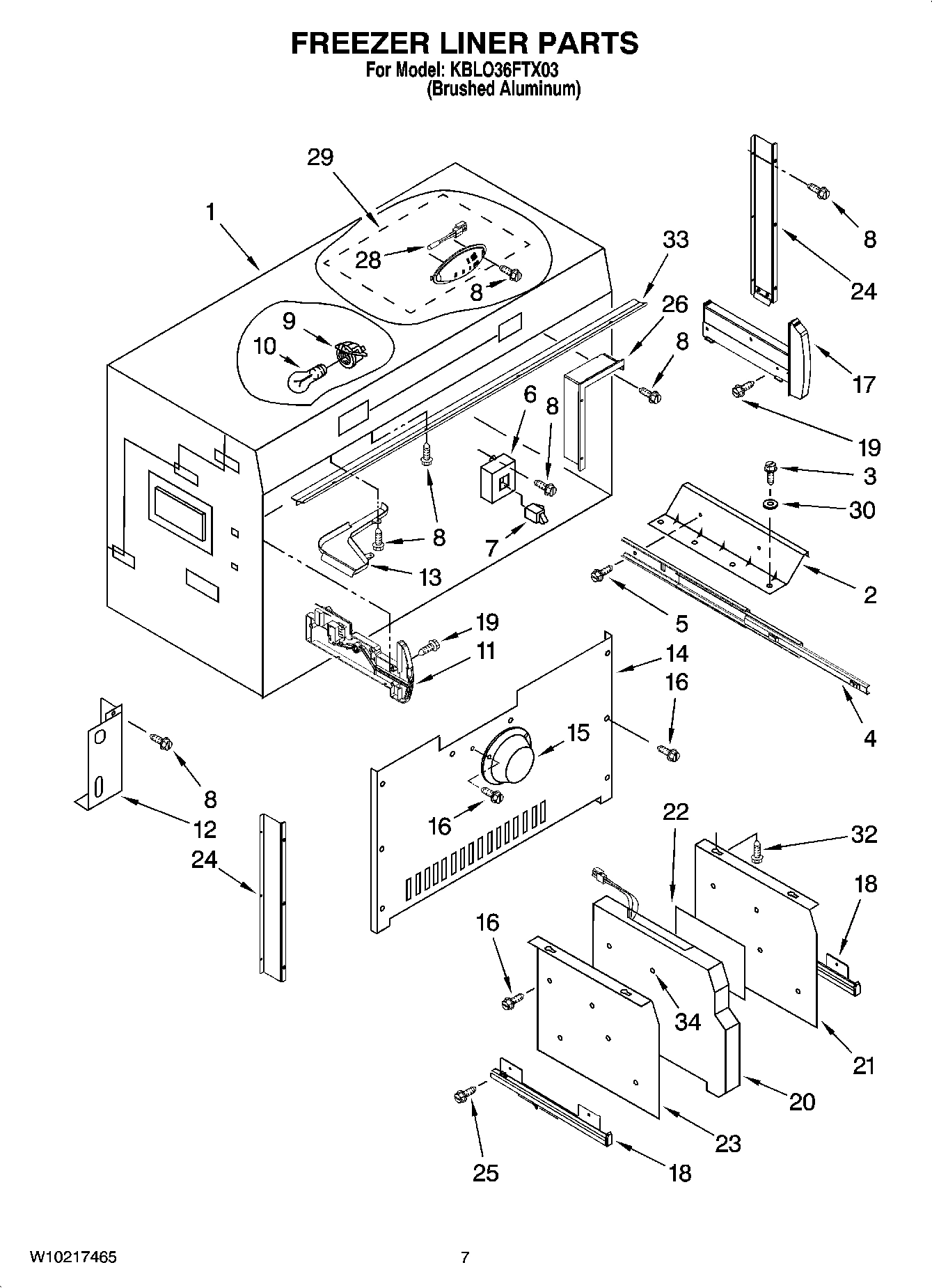 05 - FREEZER LINER PARTS
