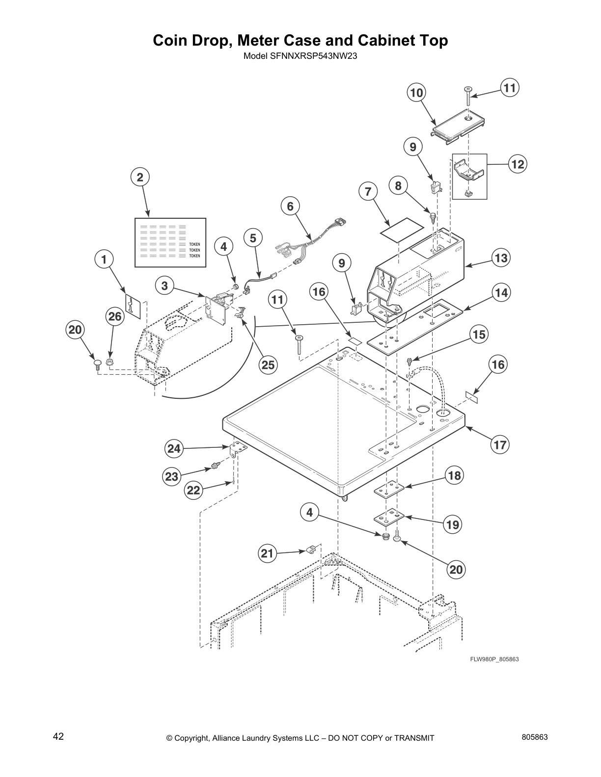 Coin Drop, Meter Case and Cabinet Top