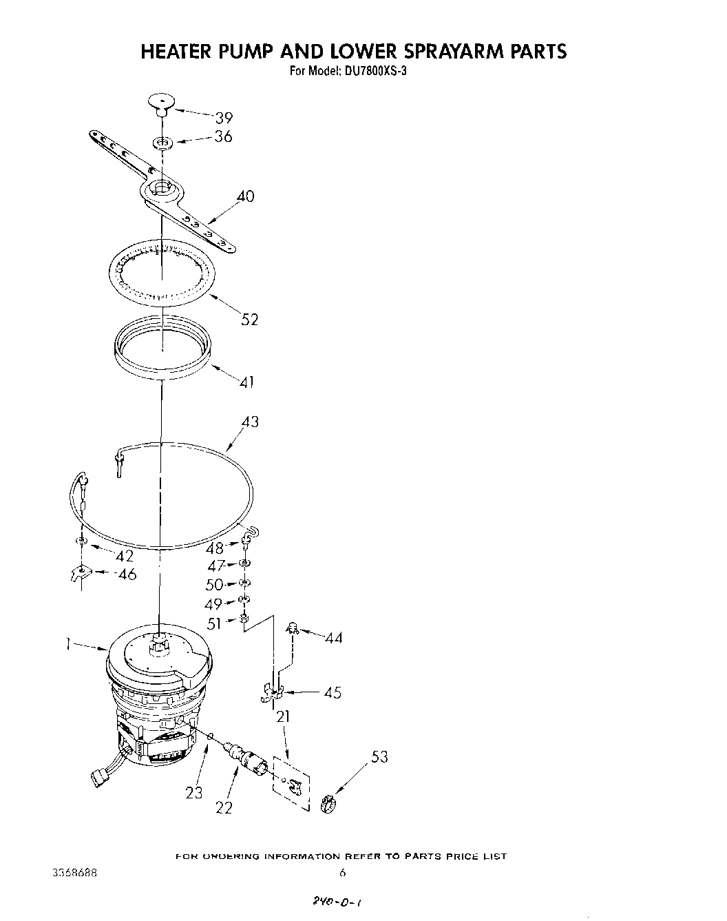 04 - HEATER PUMP AND LOWER SPRAY ARM
