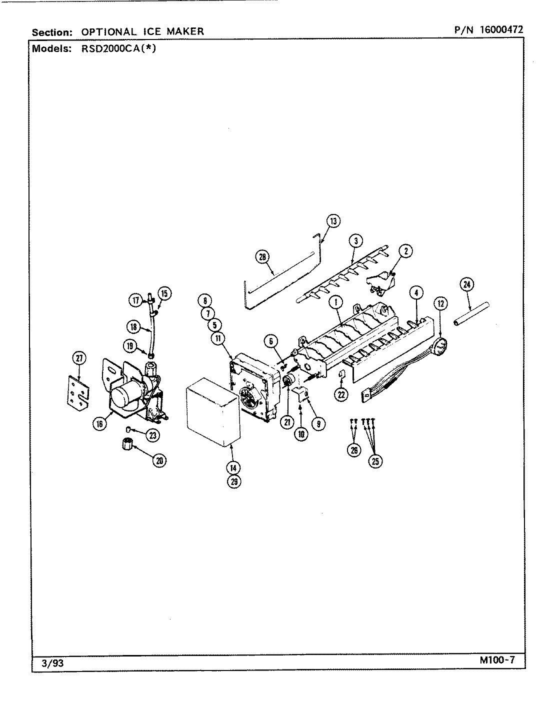 07 - OPTIONAL ICE MAKER KIT (RAE3100AAX)