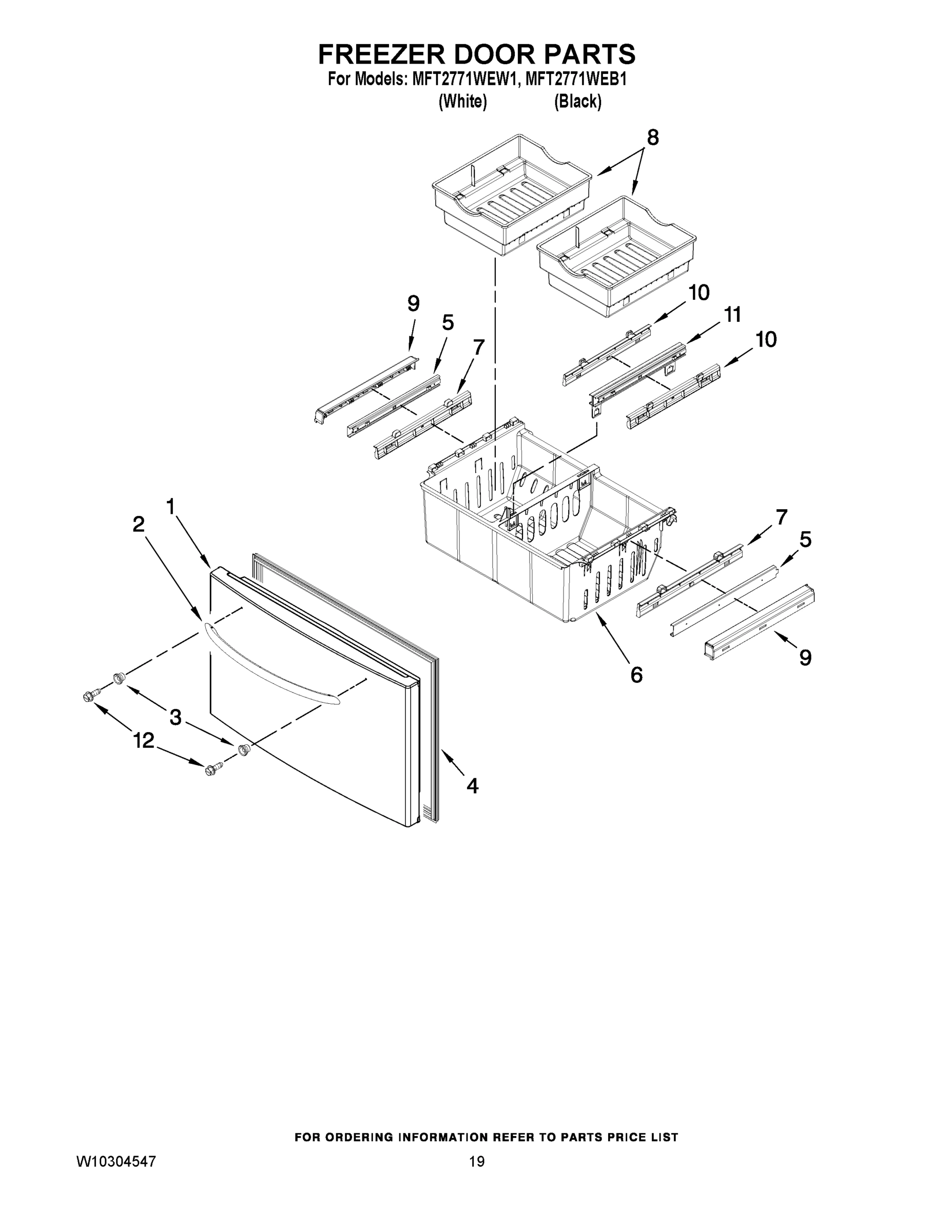 10 - FREEZER DOOR PARTS