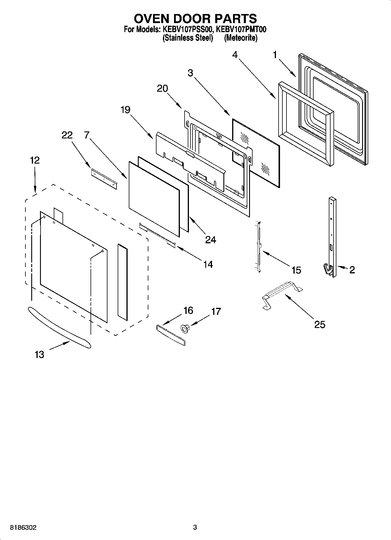 02 - OVEN DOOR PARTS