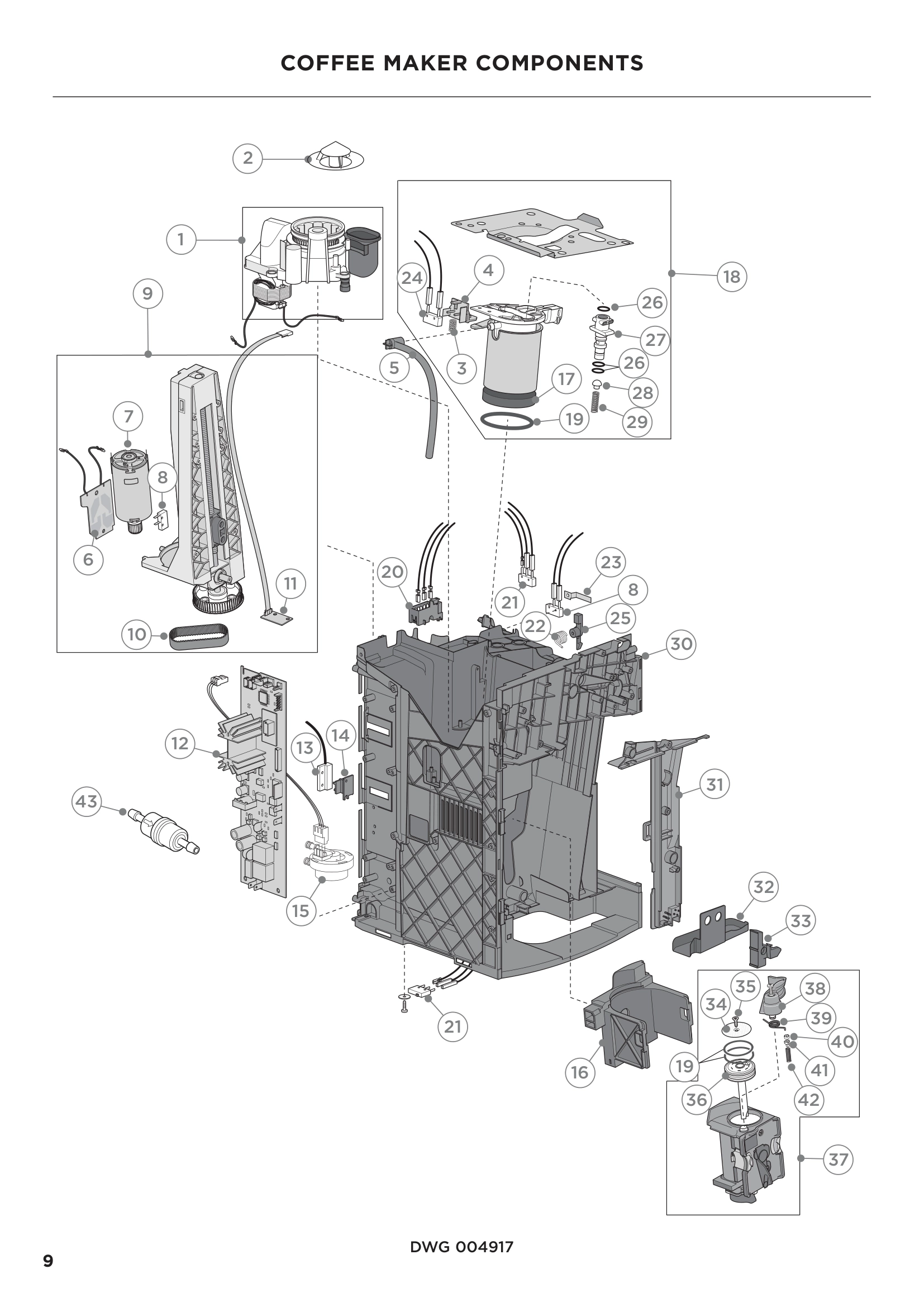 COFFEE MAKER COMPONENTS