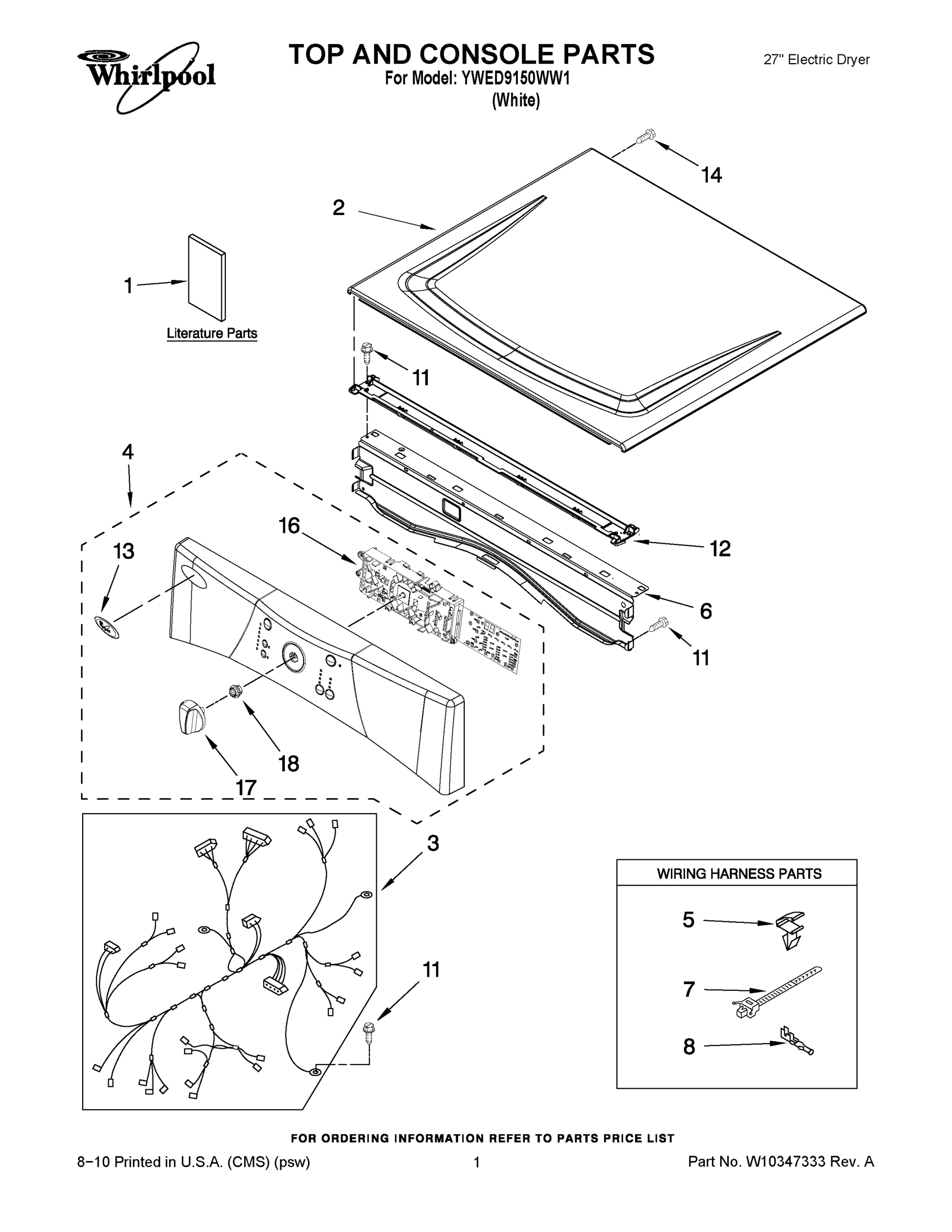 01 - TOP AND CONSOLE PARTS