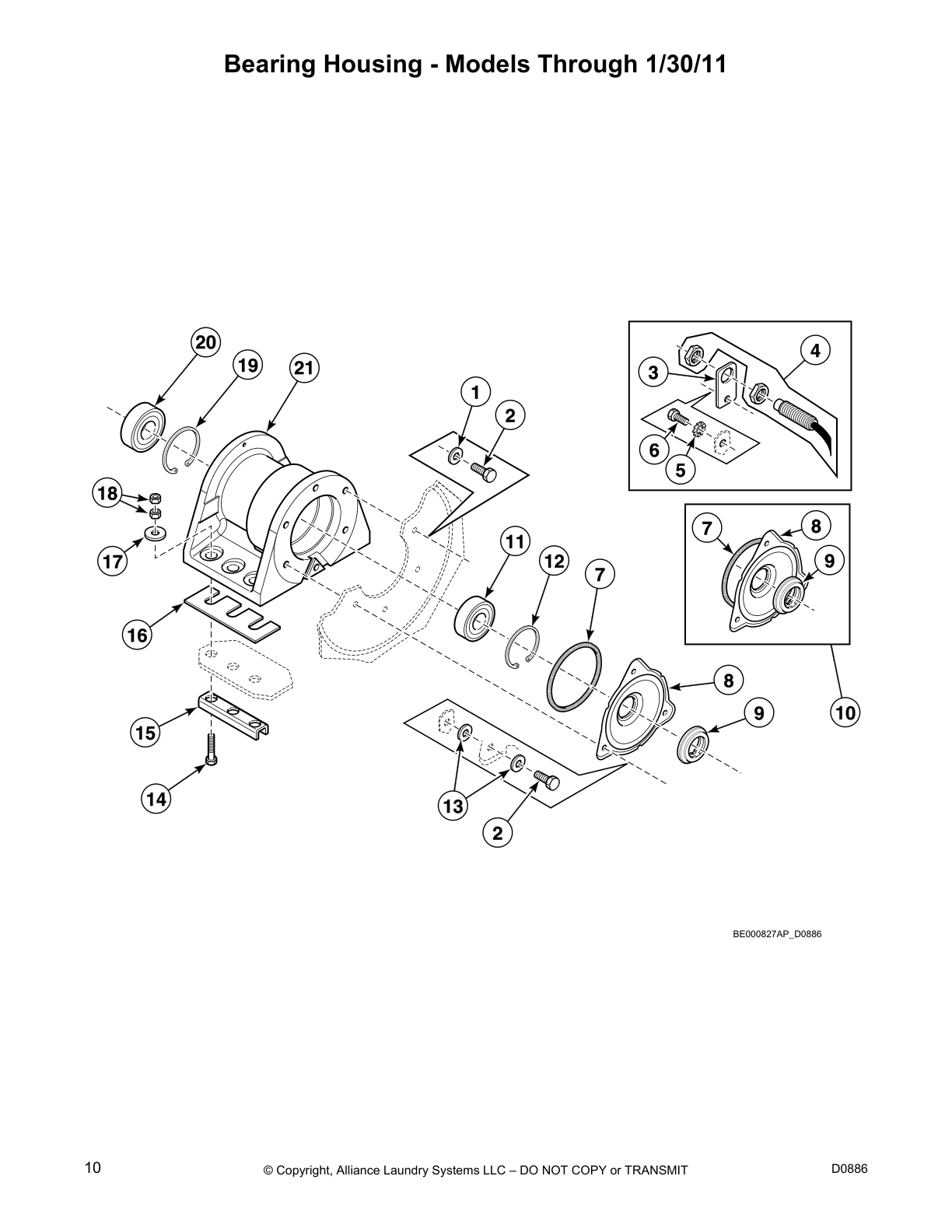 Bearing Housing - Models Through 1/30/11