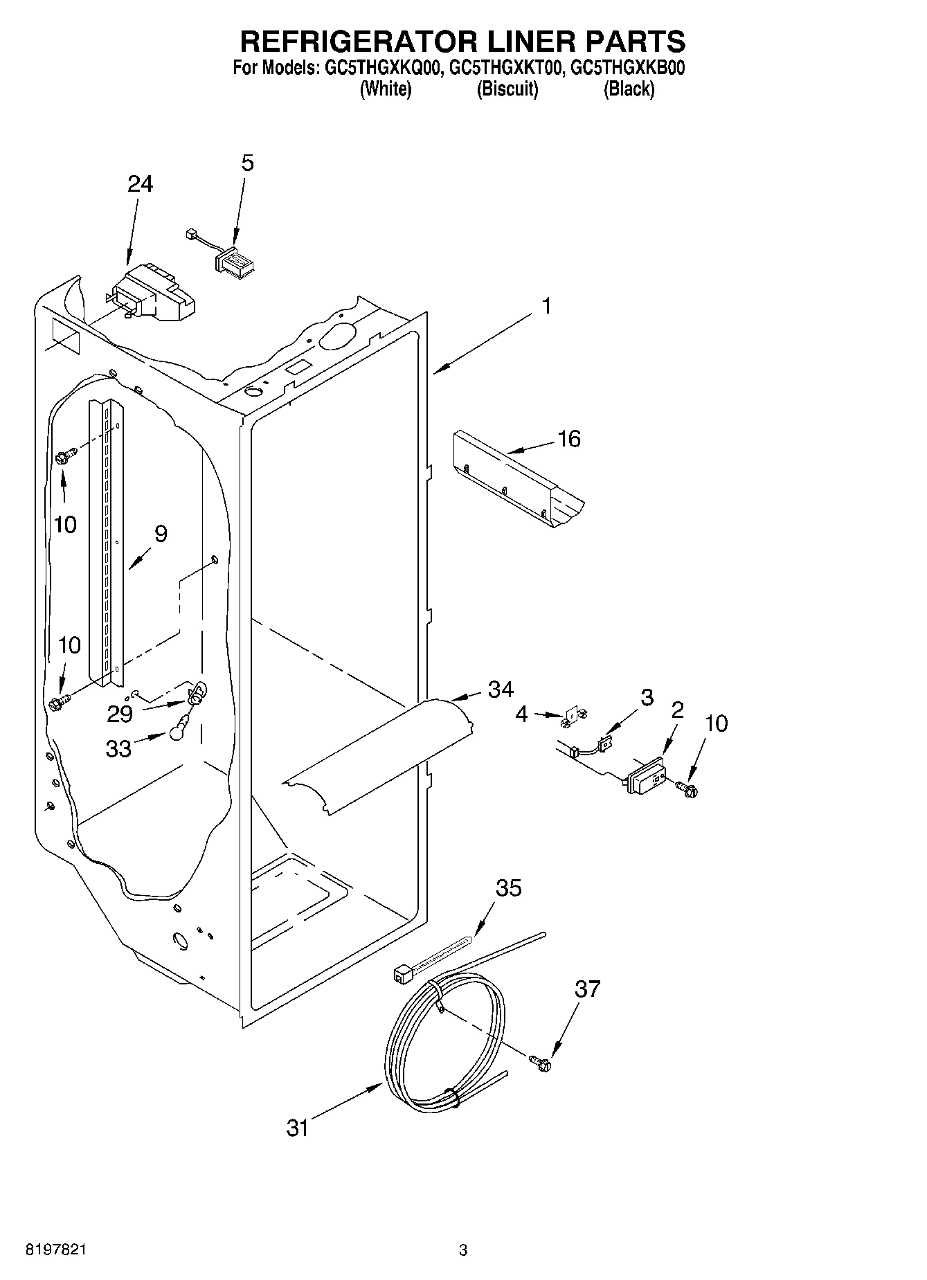 02 - REFRIGERATOR LINER PARTS