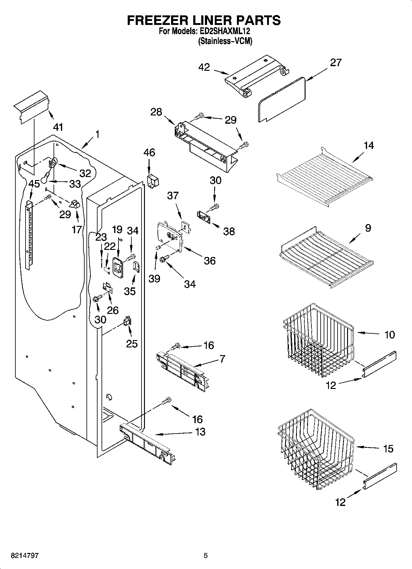 04 - FREEZER LINER PARTS