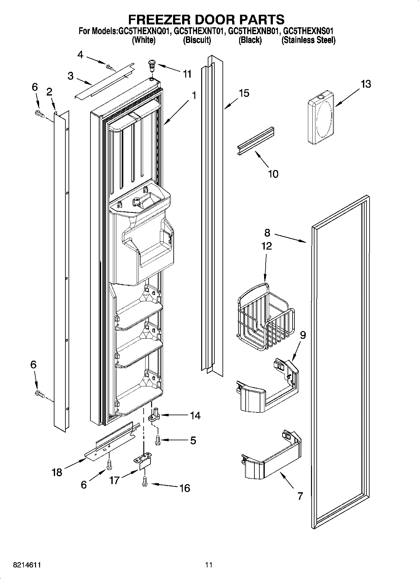 07 - FREEZER DOOR PARTS