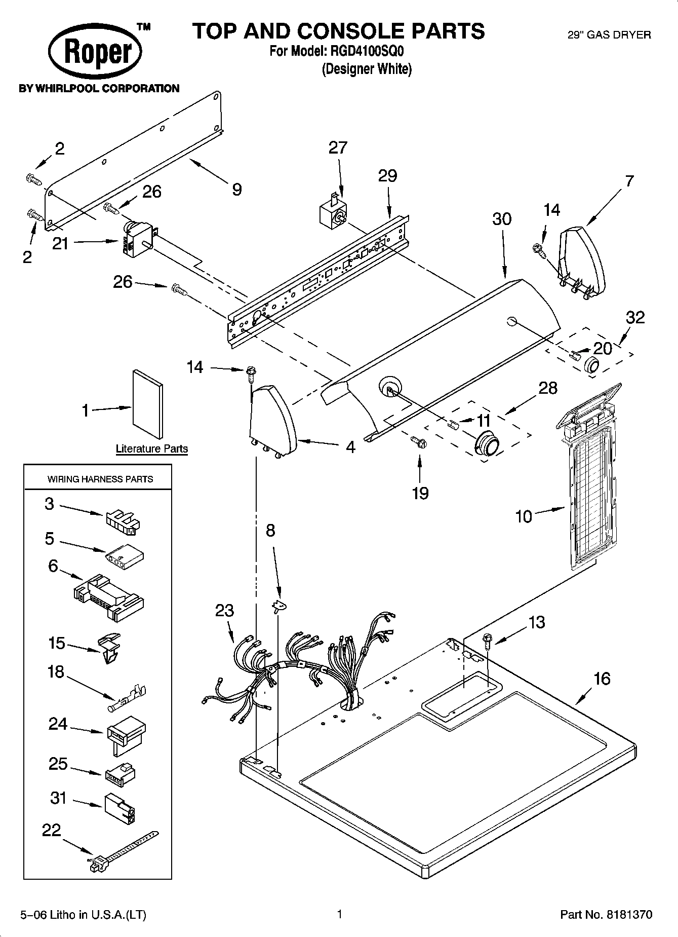 01 - TOP AND CONSOLE PARTS