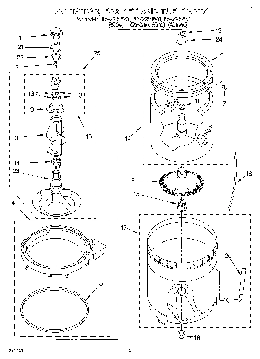 03 - AGITATOR, BASKET & TUB