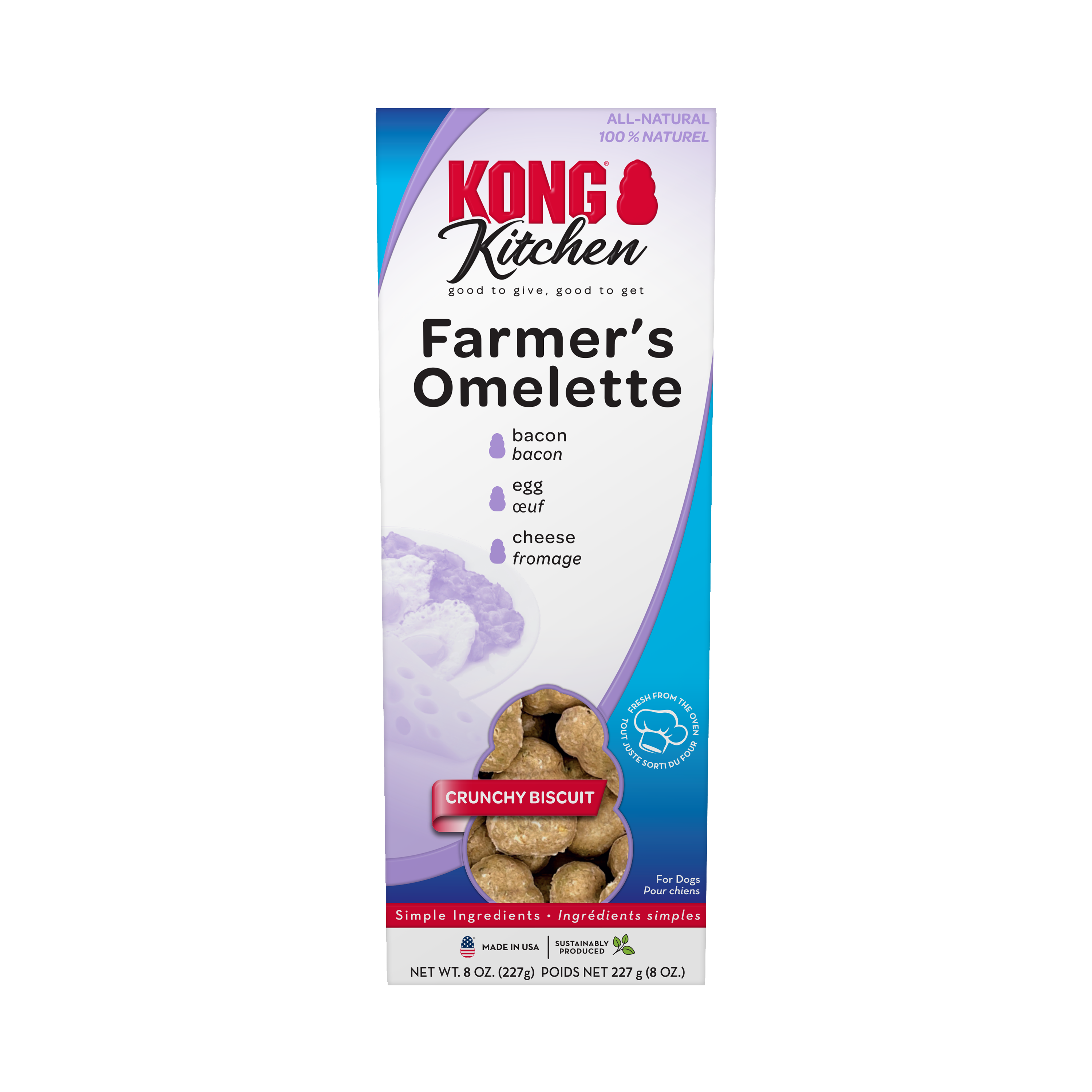 KONG Kitchen Crunchy Biscuit Farmers Omelette onpack product image