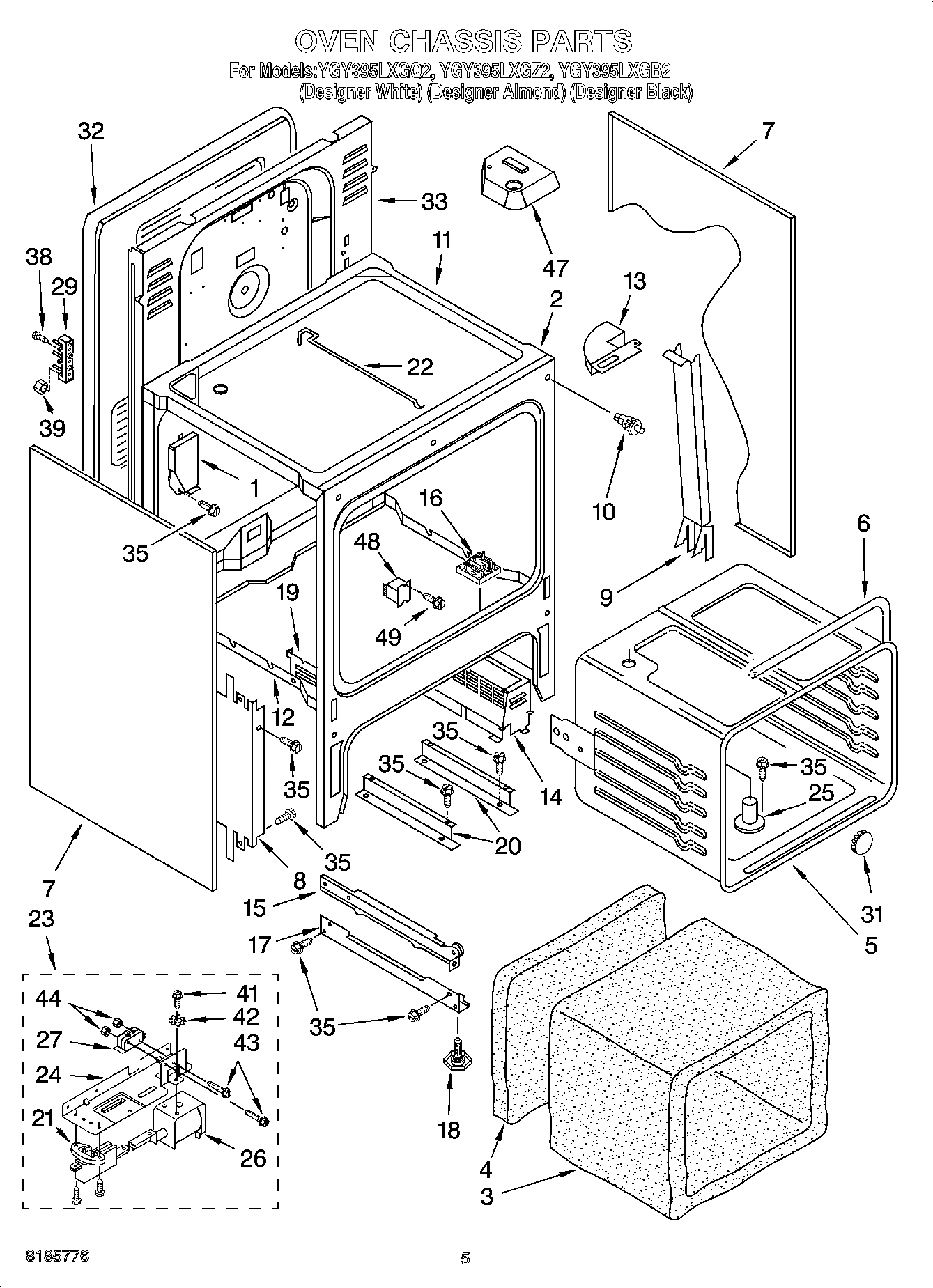 04 - OVEN CHASSIS PARTS