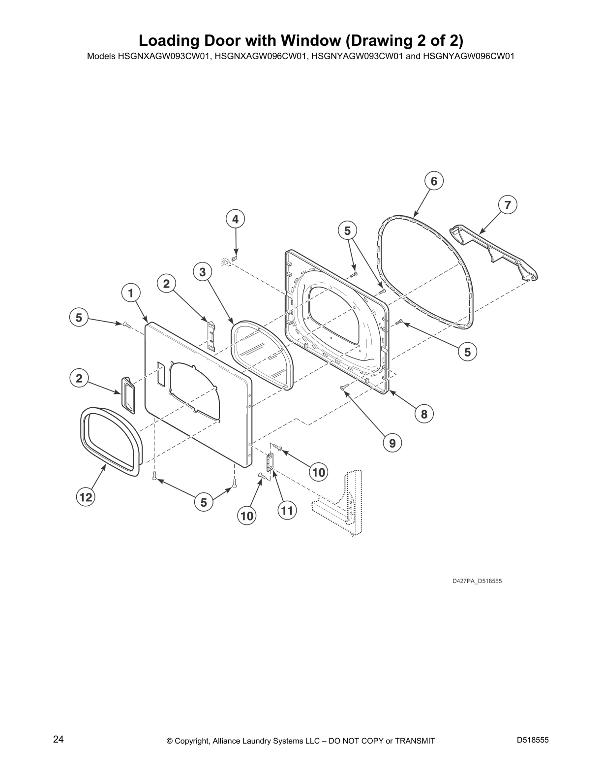Loading Door with Window (Drawing 2 of 2)