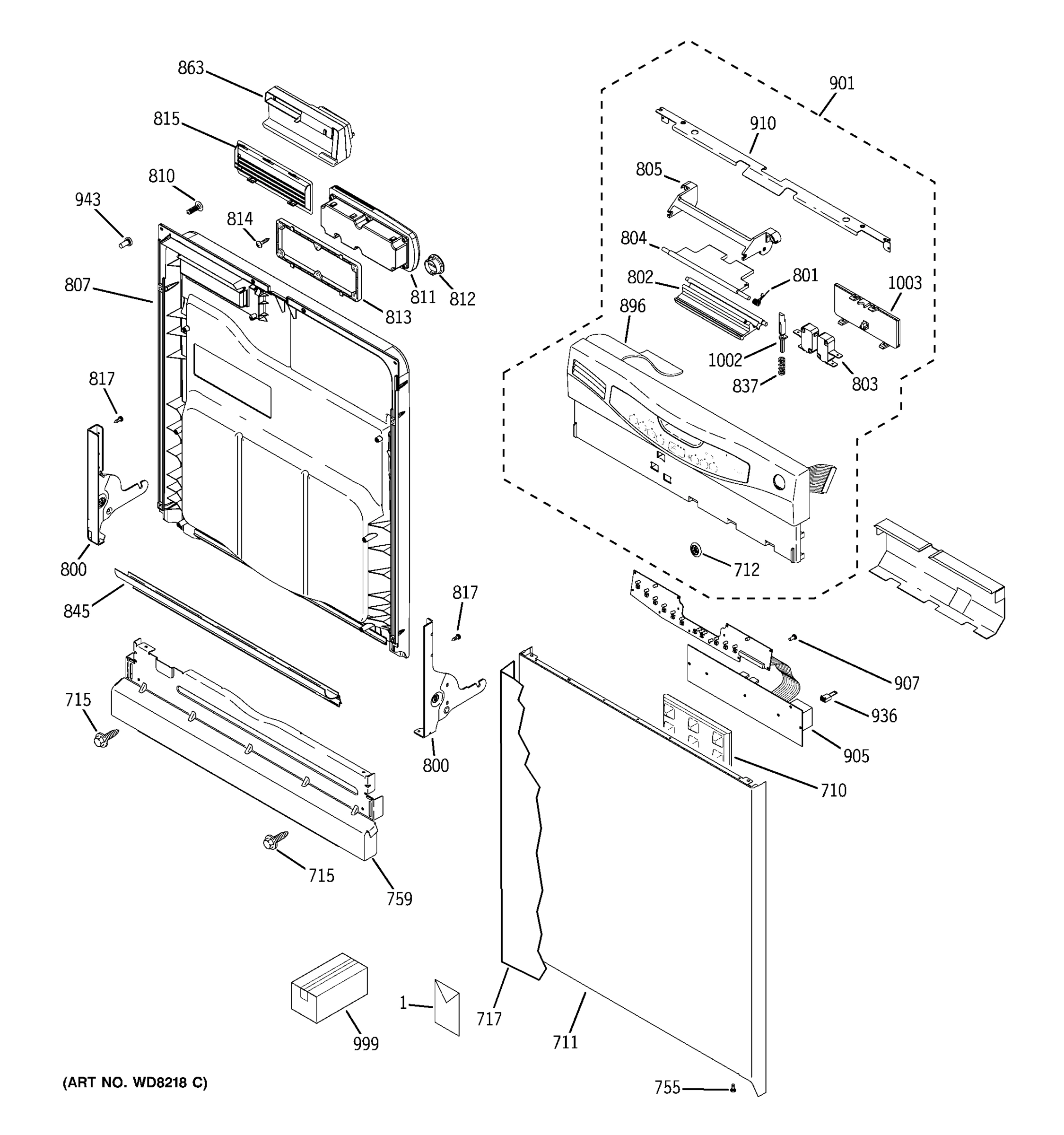 ESCUTCHEON & DOOR ASSEMBLY