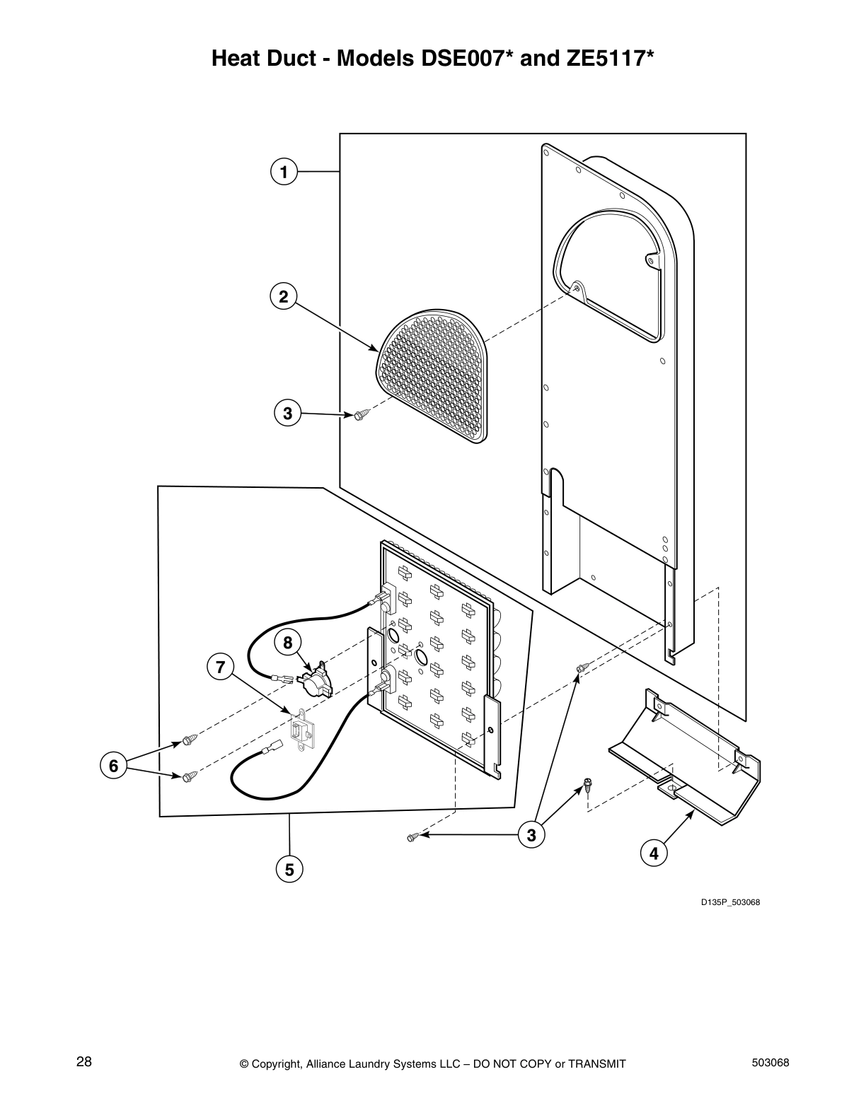 Heat Duct - Models DSE007* and ZE5117*