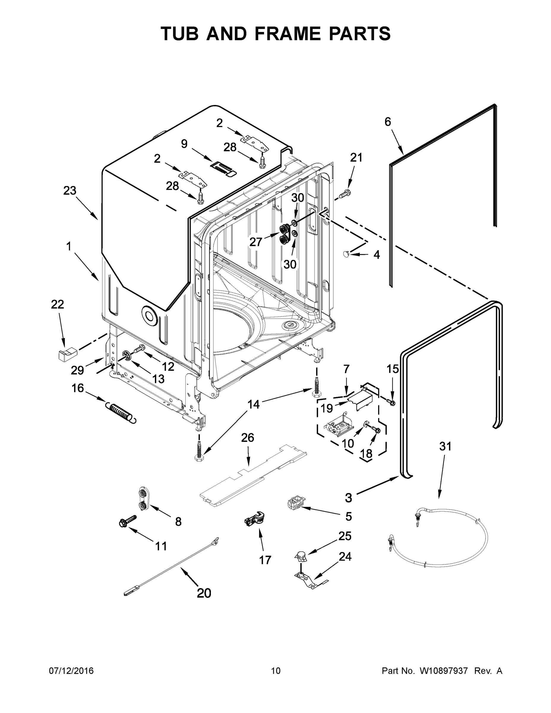 06 - TUB AND FRAME PARTS