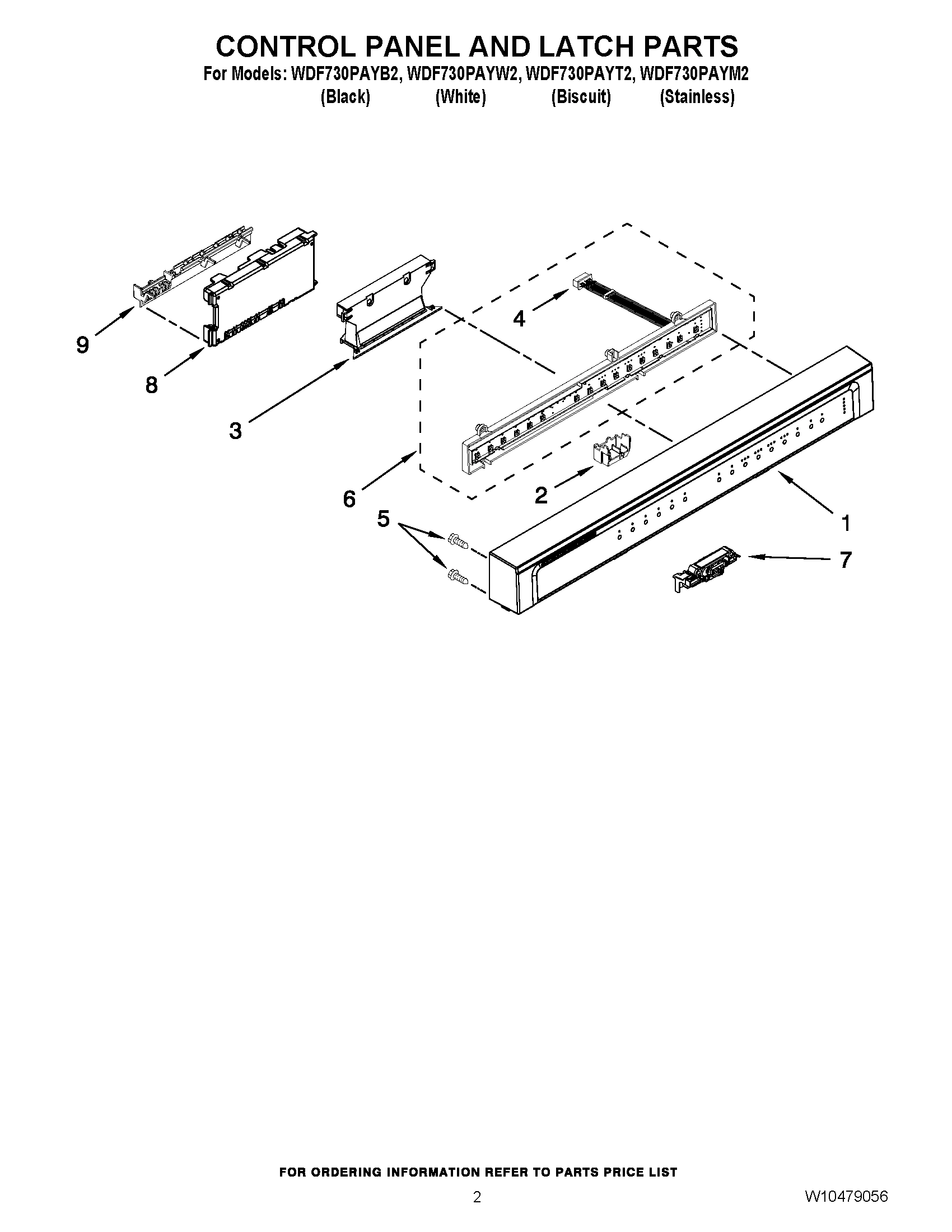 02 - CONTROL PANEL AND LATCH PARTS