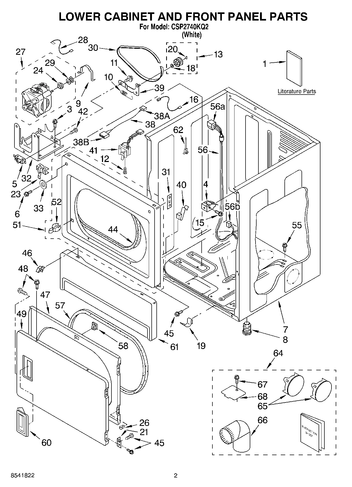 01 - LOWER CABINET AND FRONT PANEL PARTS