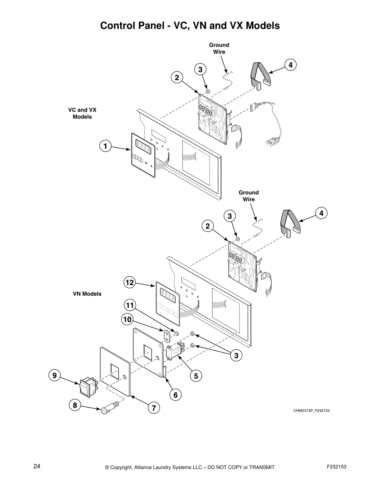 Control Panel - VC, VN and VX Models