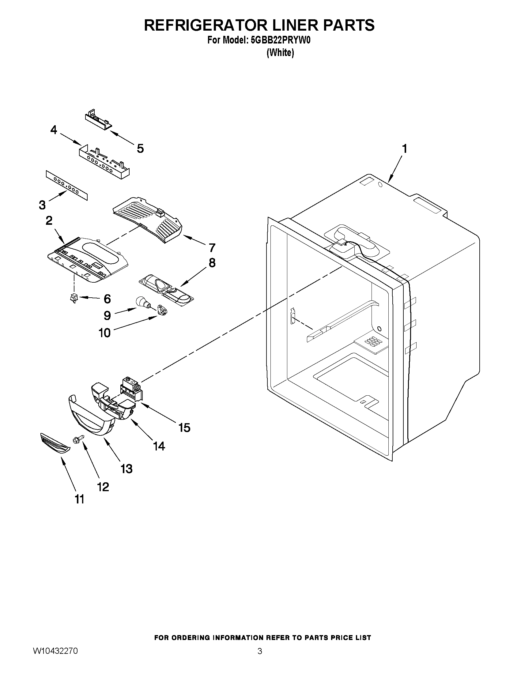 02 - REFRIGERATOR LINER PARTS