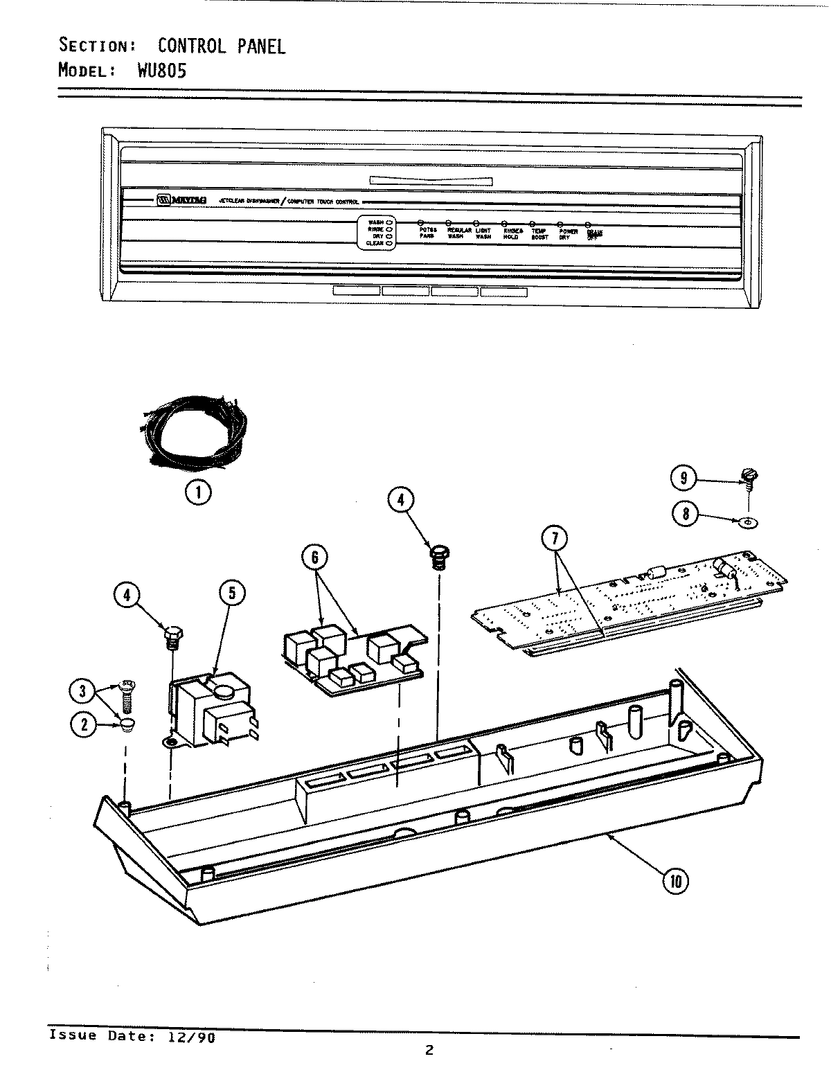 02 - CONTROL PANEL (WU805)
