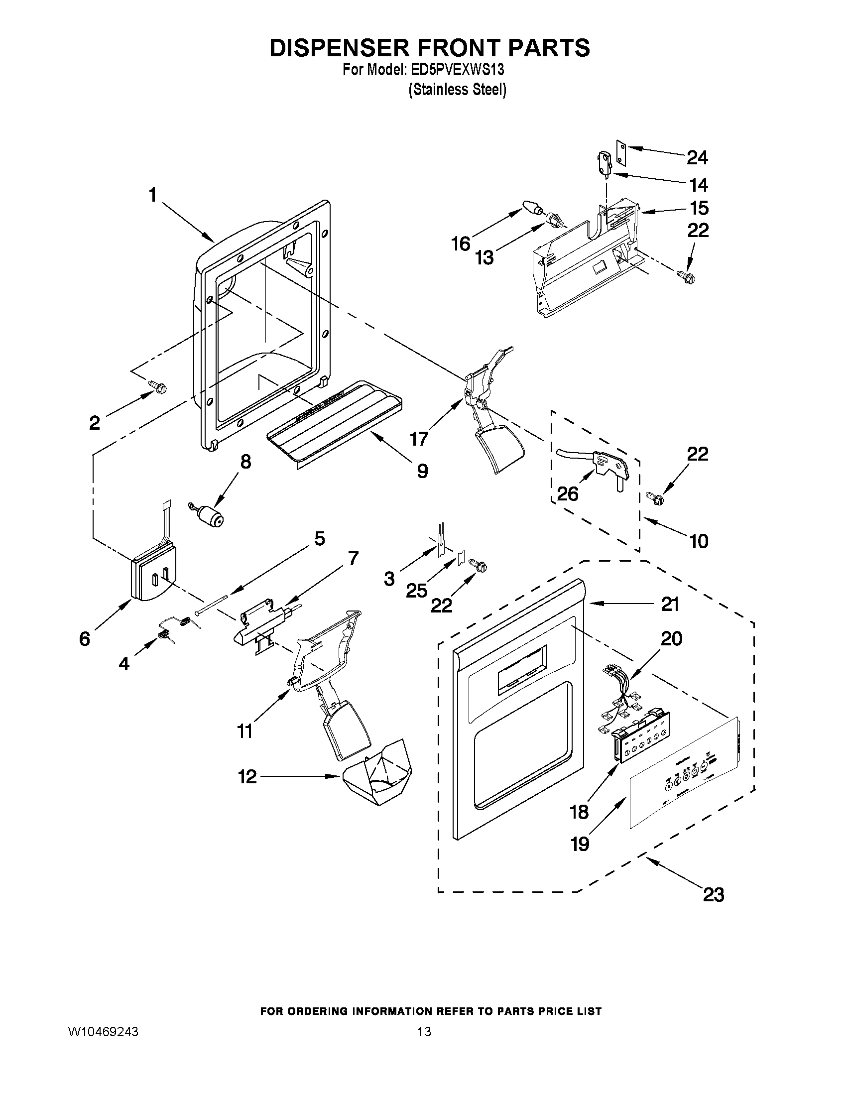 08 - DISPENSER FRONT PARTS