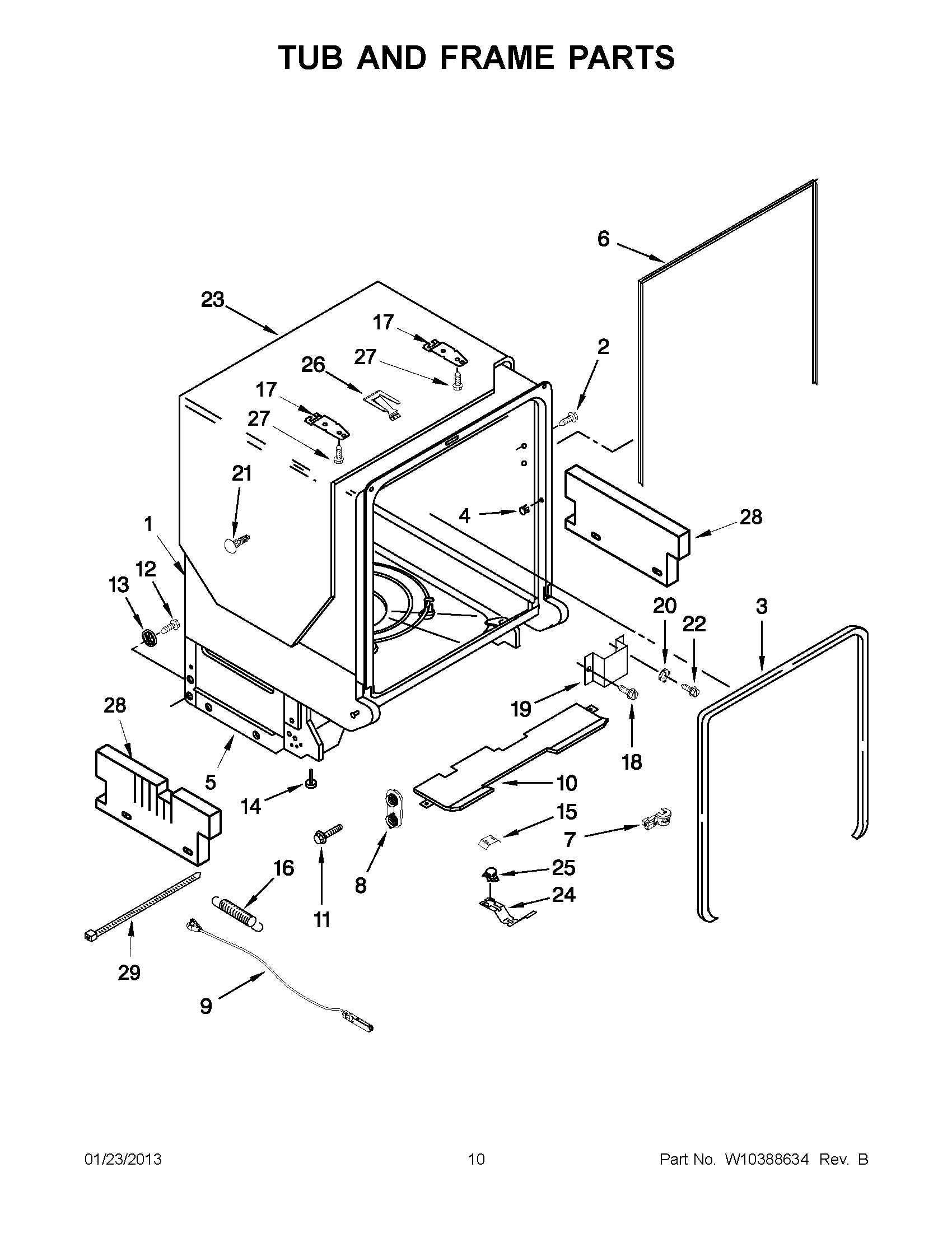 05 - TUB AND FRAME PARTS