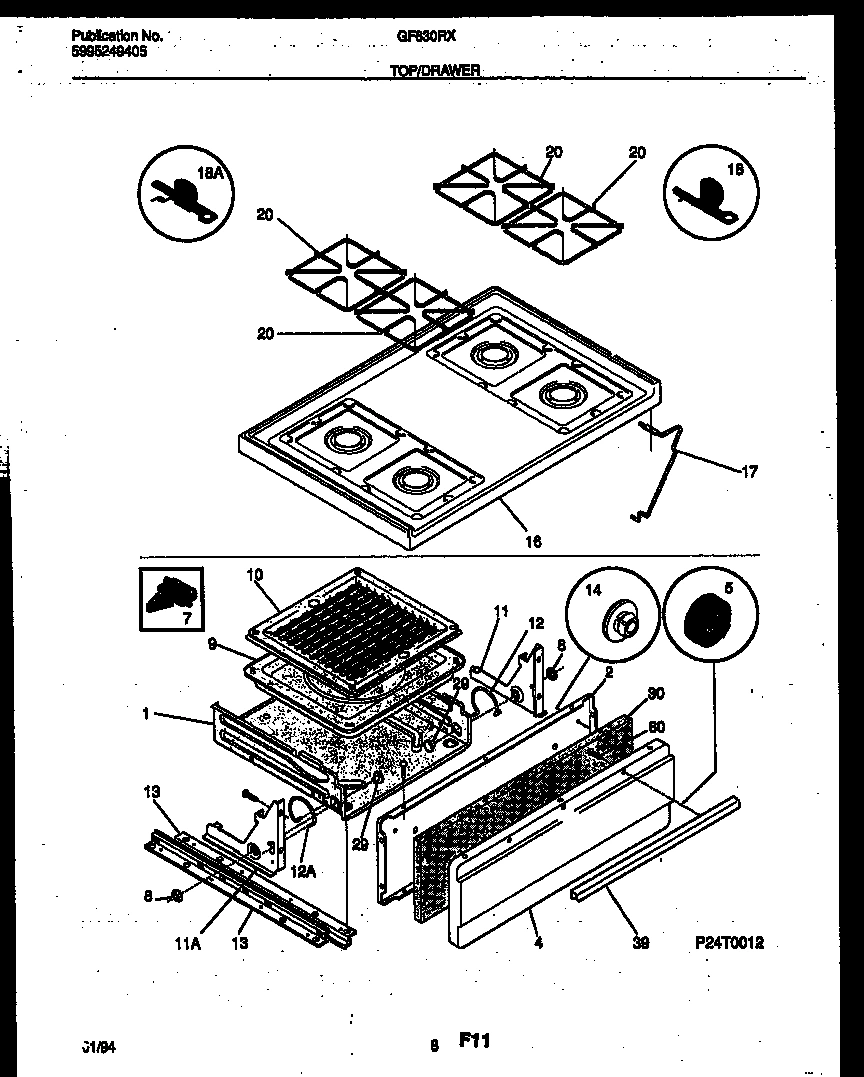 05 - COOKTOP AND BROILER DRAWER PARTS