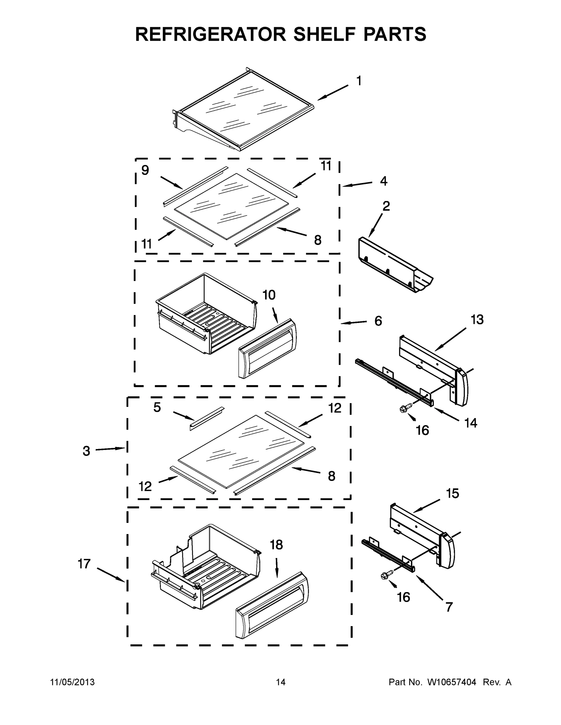 08 - REFRIGERATOR SHELF PARTS