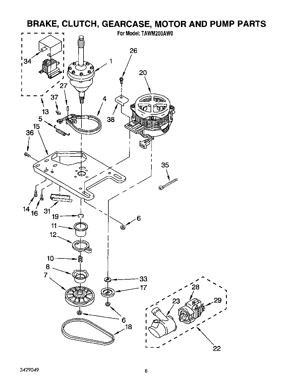 06 - BRAKE, CLUTCH, GEARCASE, MOTOR AND PUMP