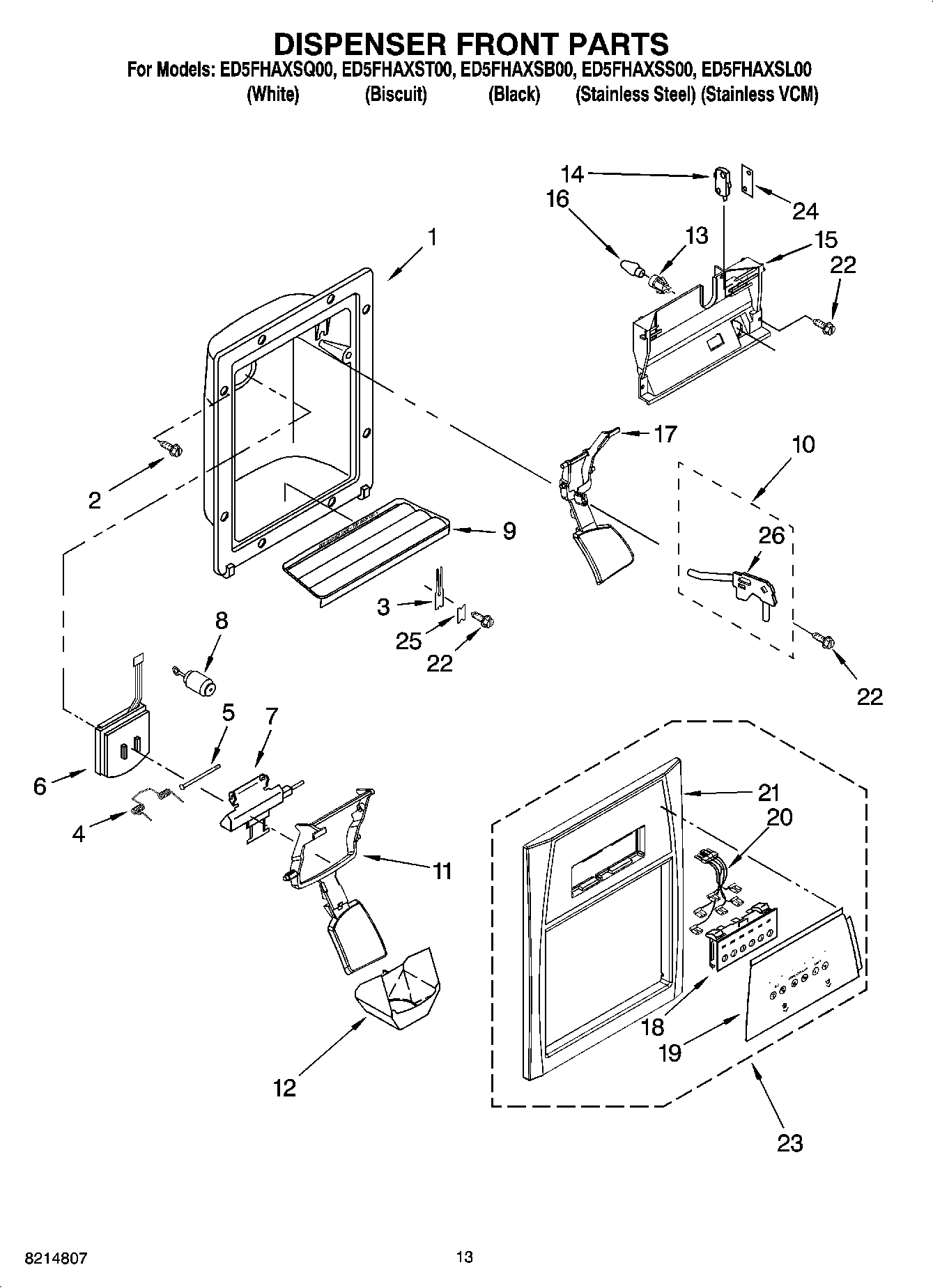 08 - DISPENSER FRONT PARTS