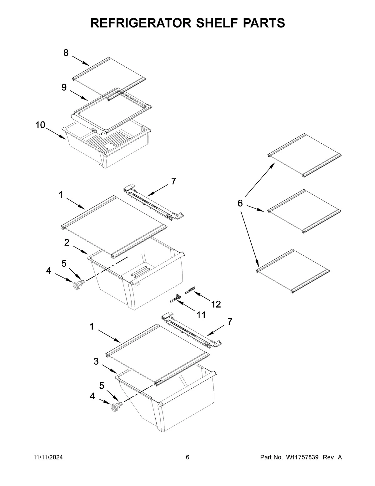 04 - REFRIGERATOR SHELF PARTS