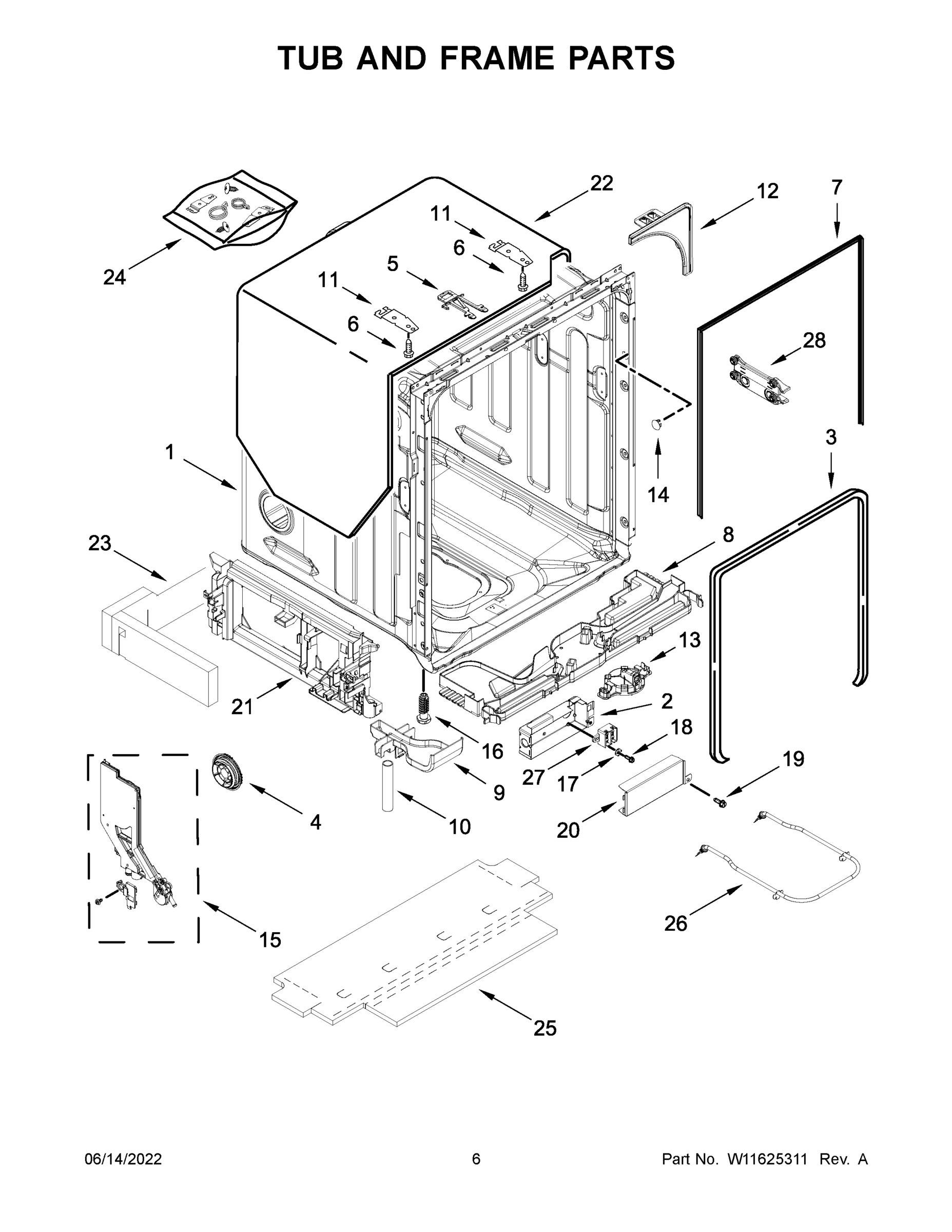 04 - TUB AND FRAME PARTS