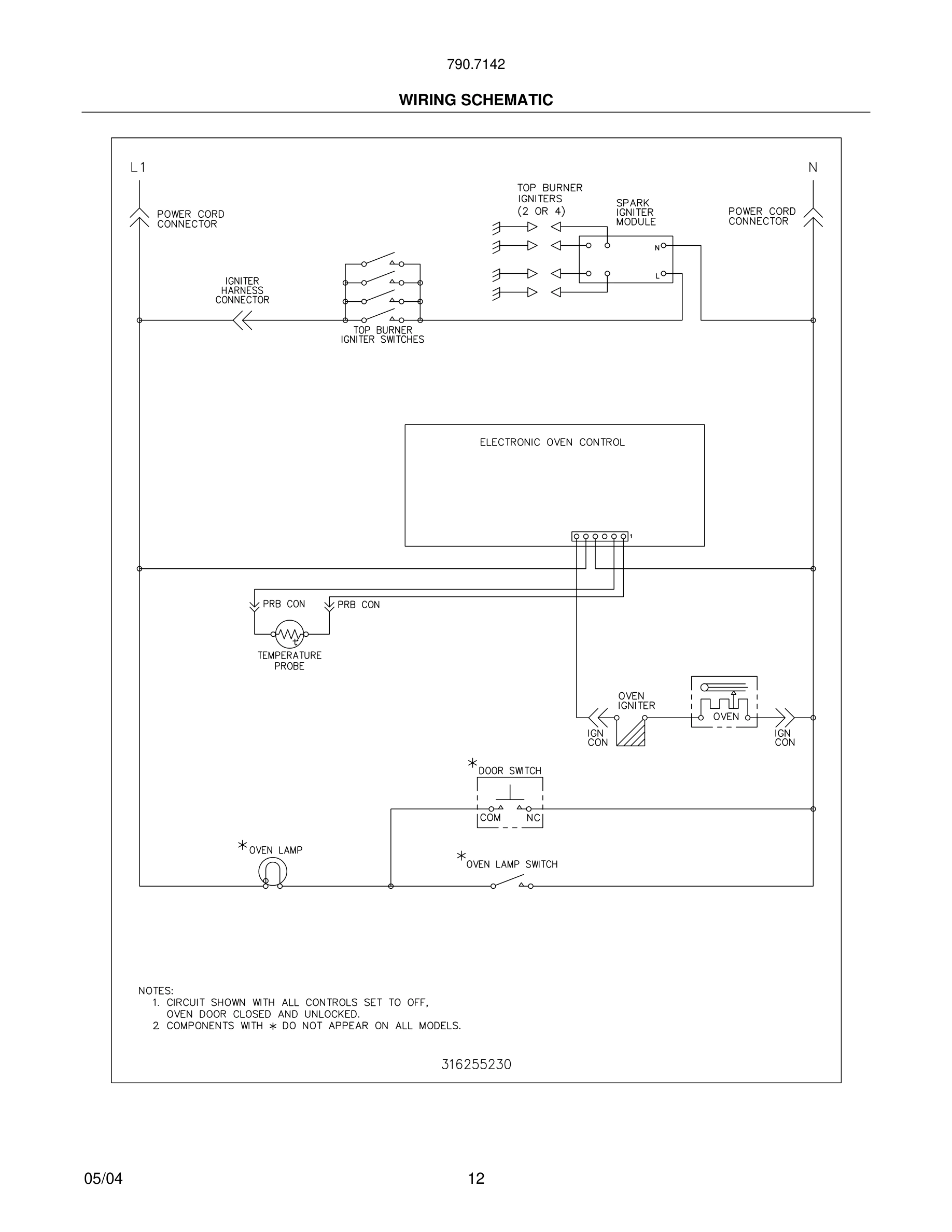 12 - WIRING SCHEMATIC