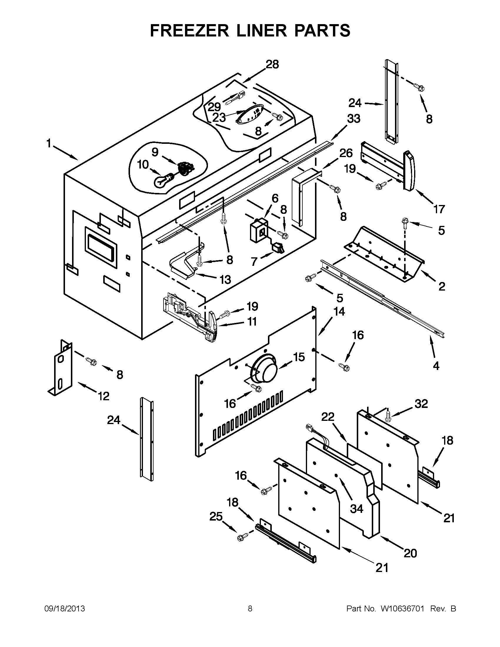 05 - FREEZER LINER PARTS