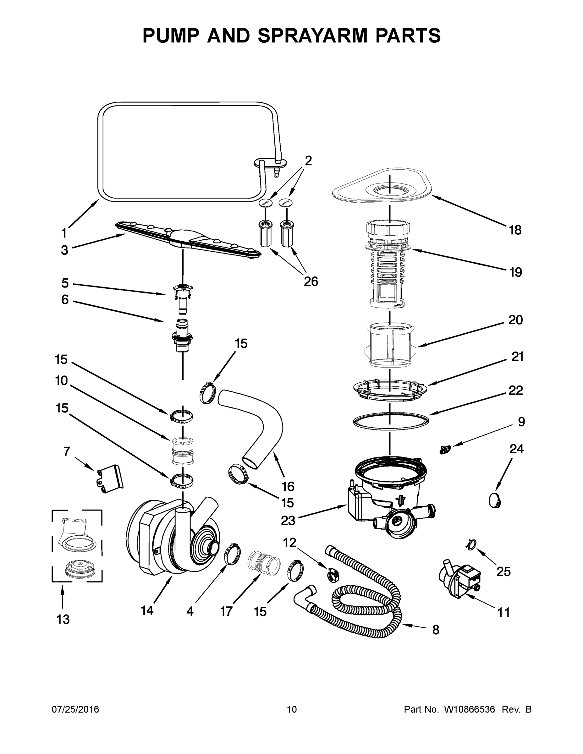 06 - PUMP AND SPRAYARM PARTS